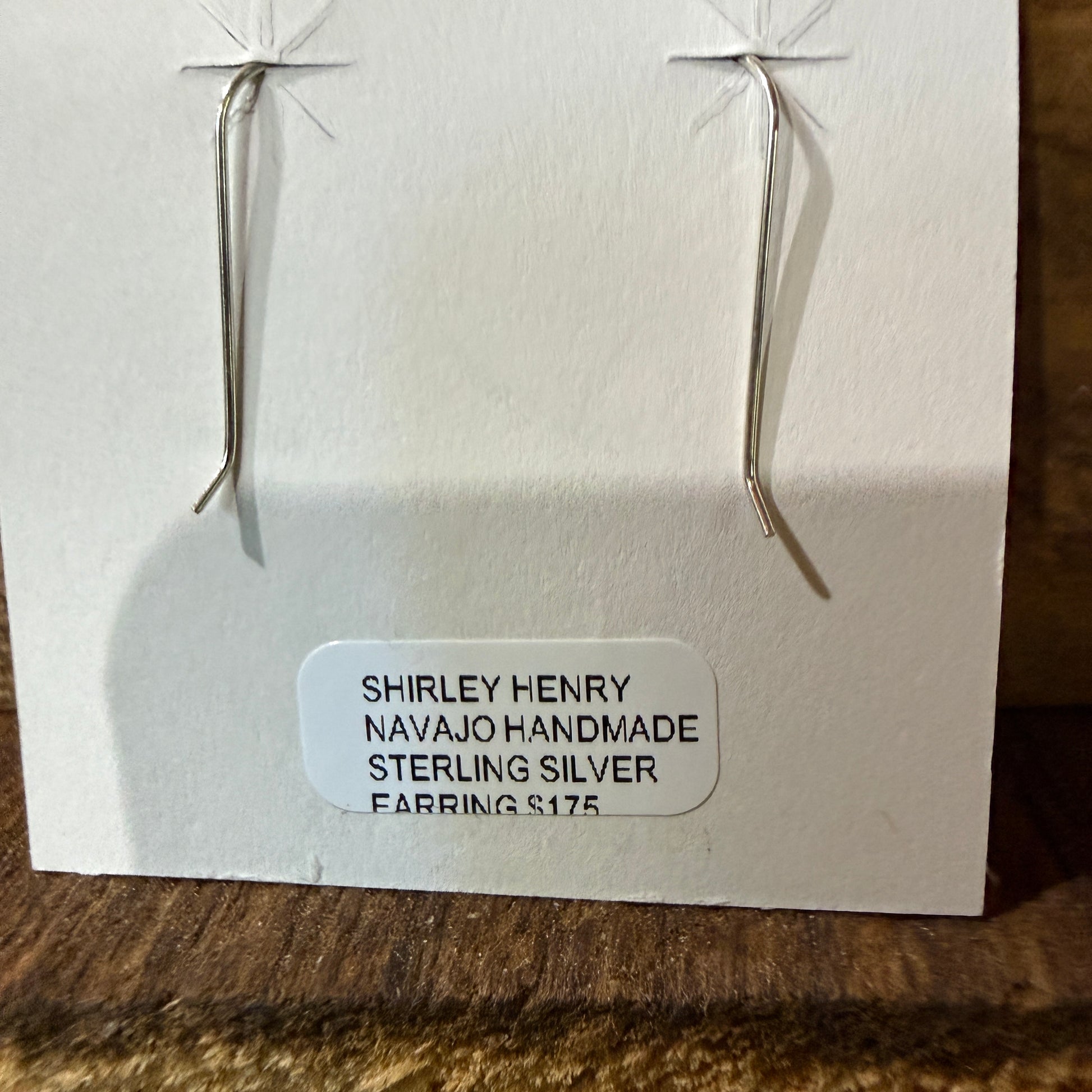 Navajo Handmade Storybook Earrings By Shirley Henry Sterling Silver Wild West Boho