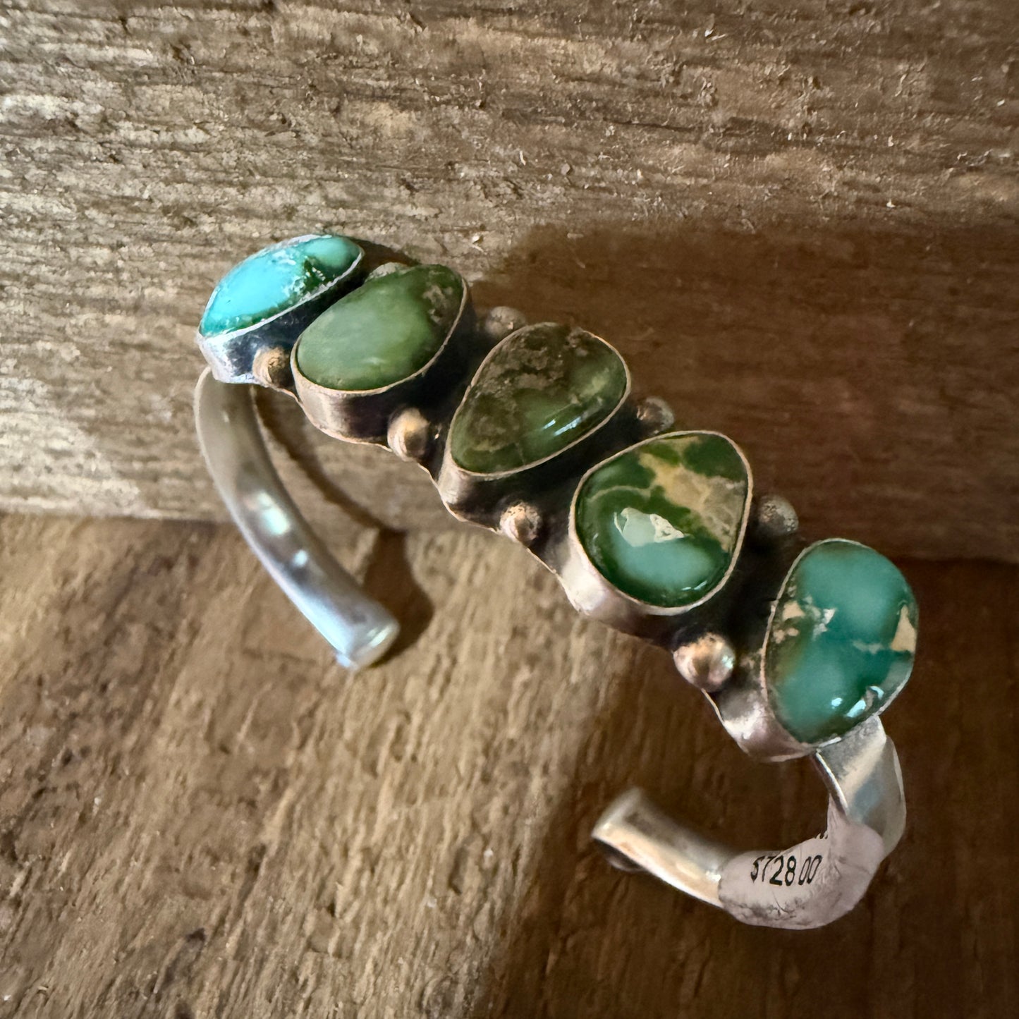 Darrell Morgan Native Sonoran Gold Cuff Flex Bangle Sterling Silver Size 7 Wild West Boho
