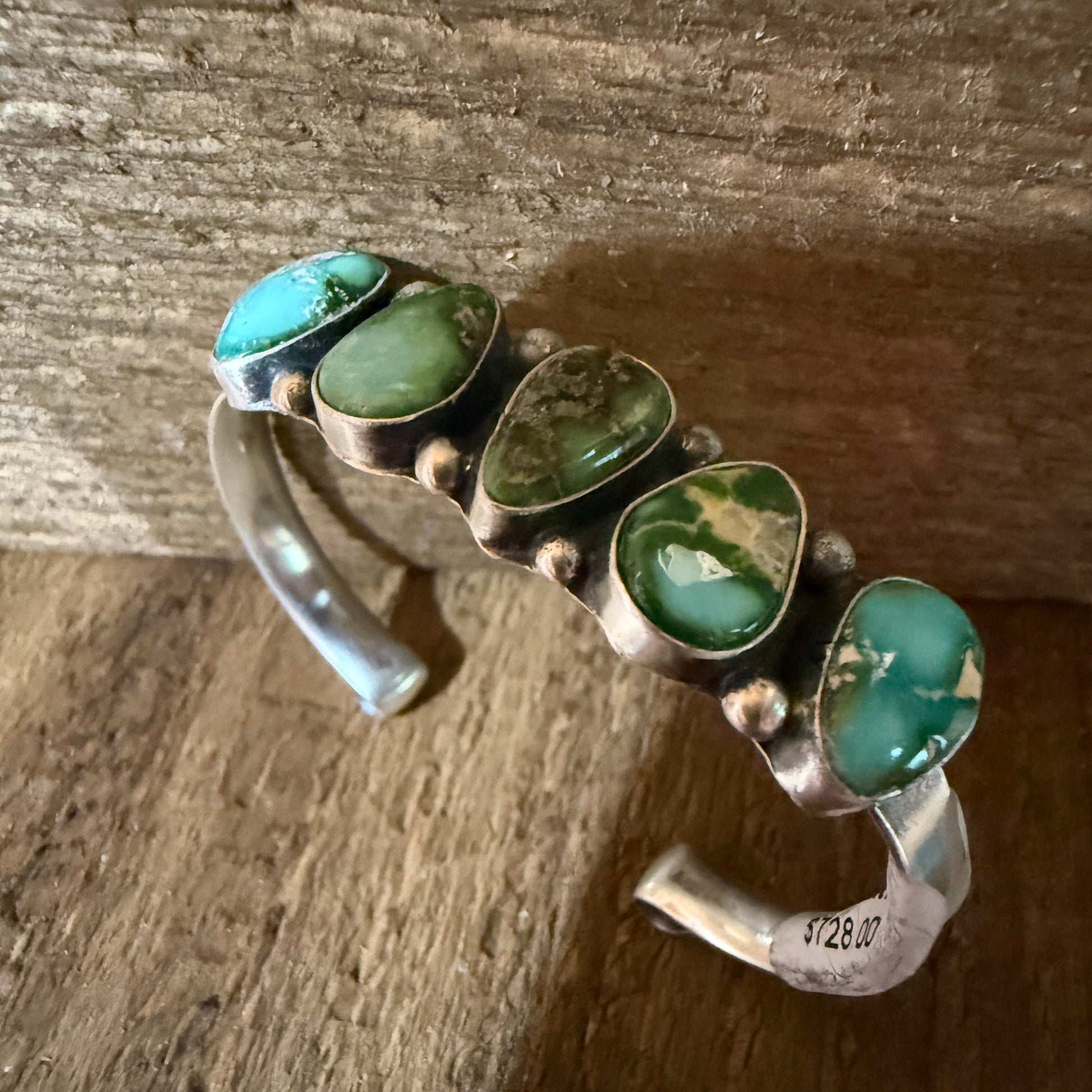 Darrell Morgan Native Sonoran Gold Cuff Flex Bangle Sterling Silver Size 7 Wild West Boho