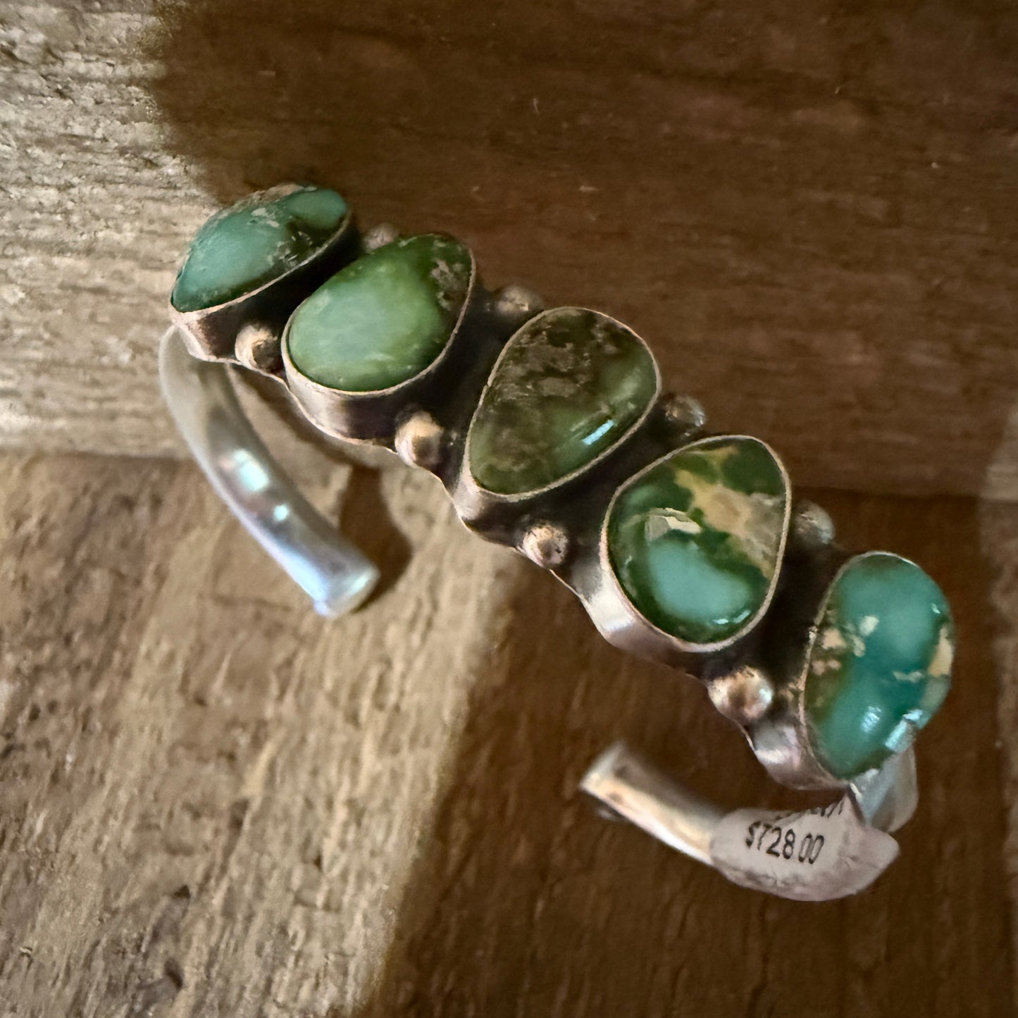Darrell Morgan Native Sonoran Gold Cuff Flex Bangle Sterling Silver Size 7 Wild West Boho
