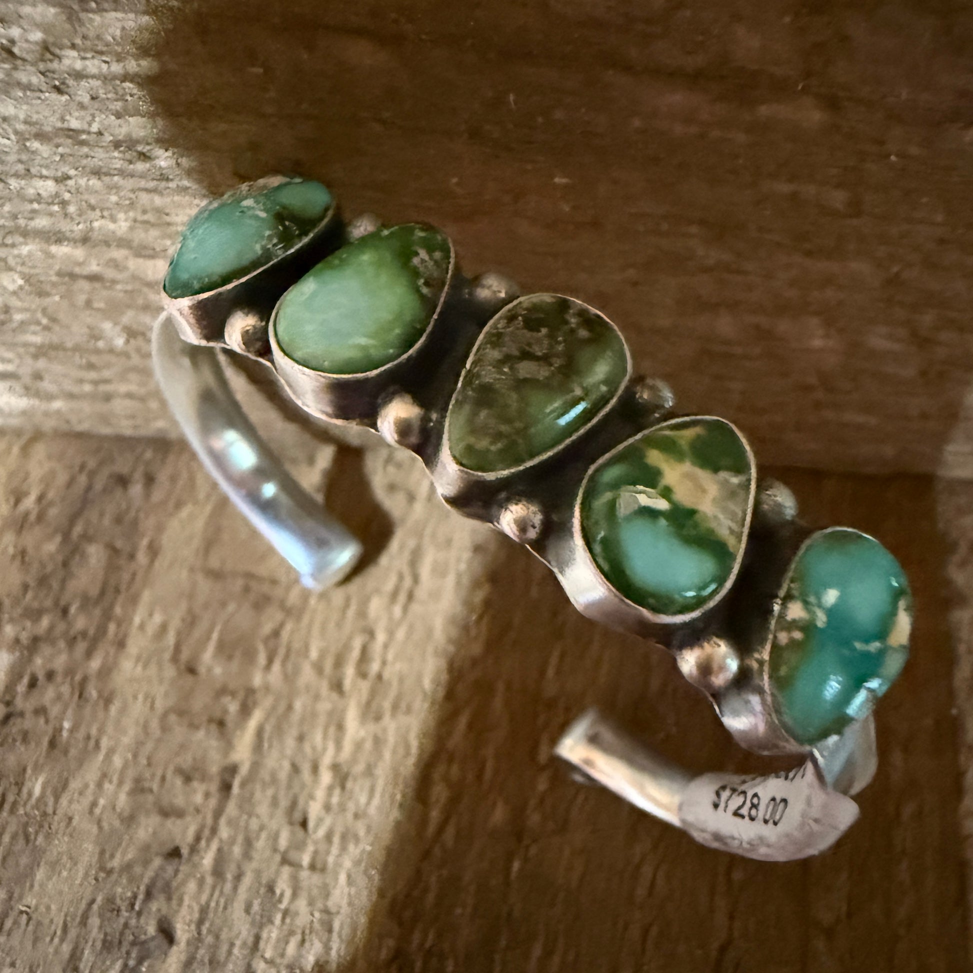 Darrell Morgan Native Sonoran Gold Cuff Flex Bangle Sterling Silver Size 7 Wild West Boho