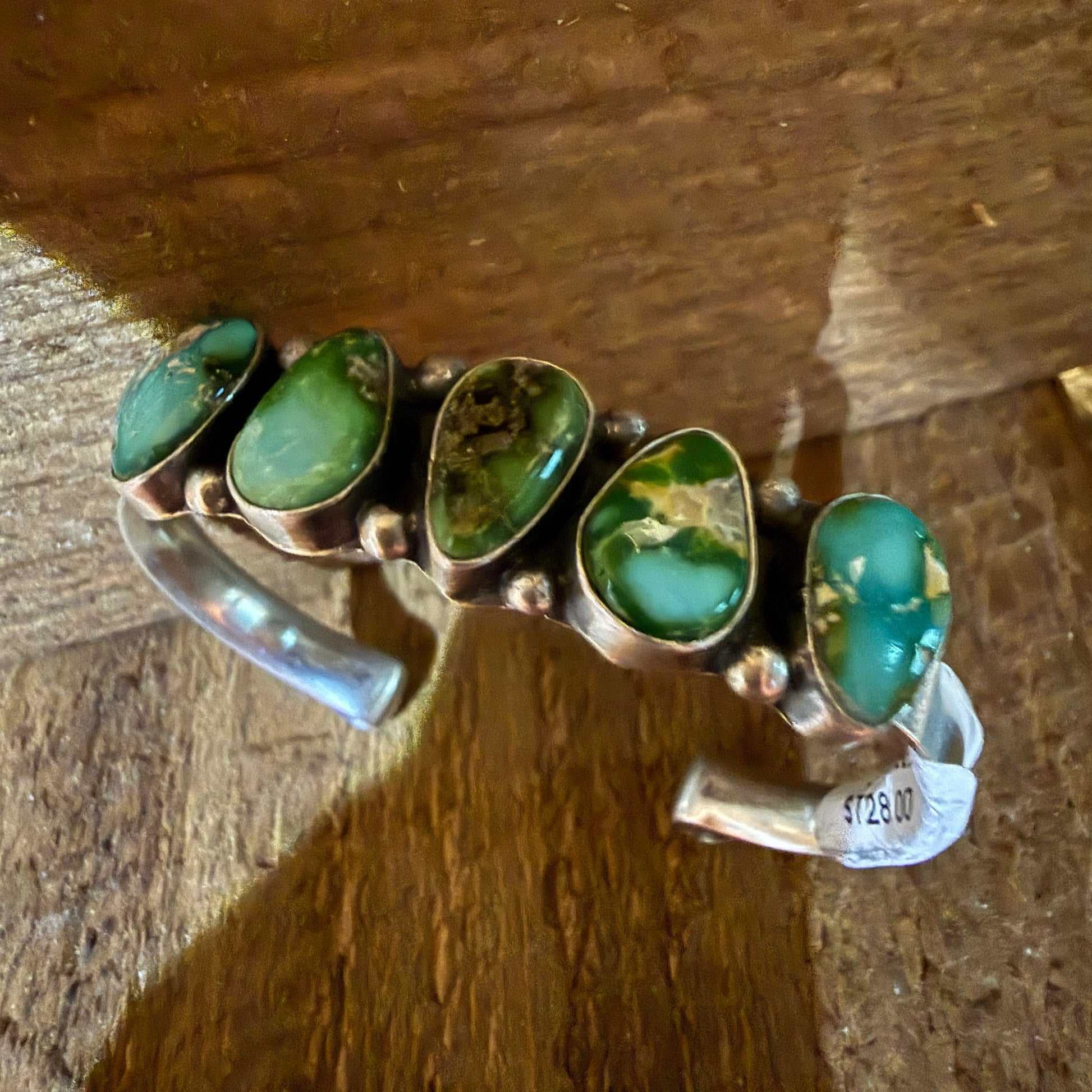 Darrell Morgan Native Sonoran Gold Cuff Flex Bangle Sterling Silver Size 7 Wild West Boho