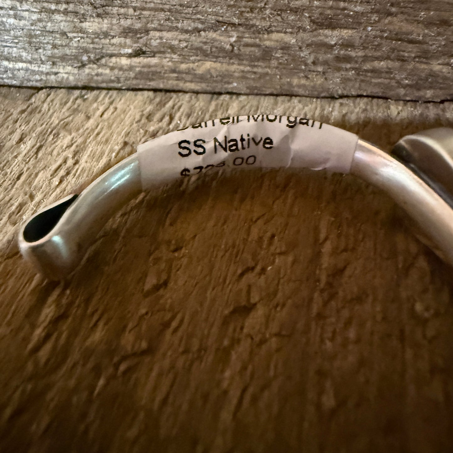 Darrell Morgan Native Sonoran Gold Cuff Flex Bangle Sterling Silver Size 7 Wild West Boho