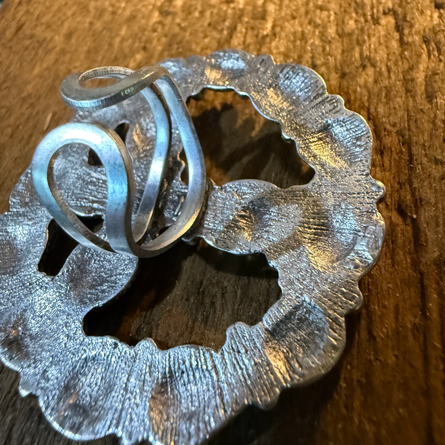 Hippie Peace Ring Faux Turquoise Peace Sign Ring With Silver Metal Wild West Boho
