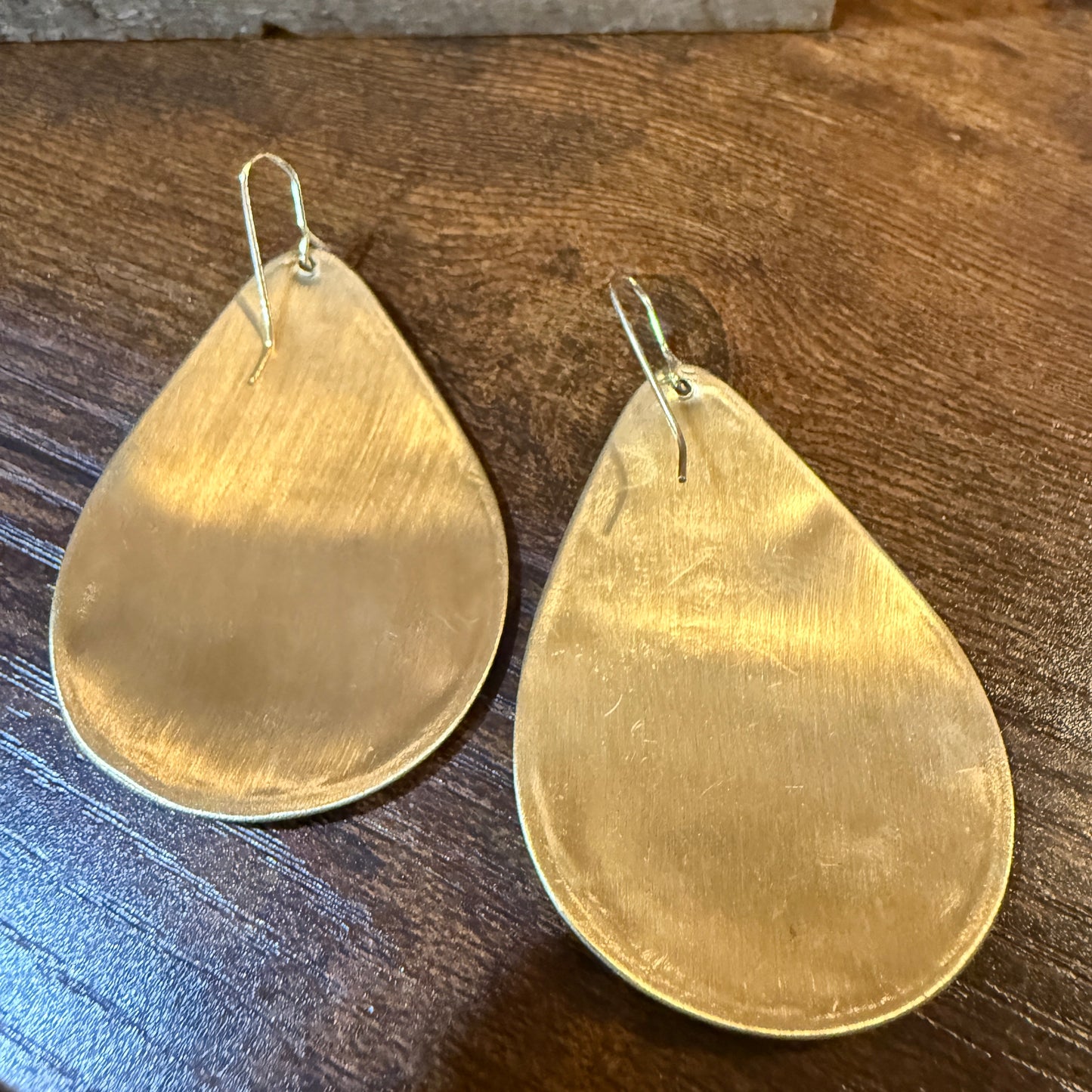 Spring in Bloom Embroidered Teardrop Earrings With Floral Gold Frame Wild West Boho