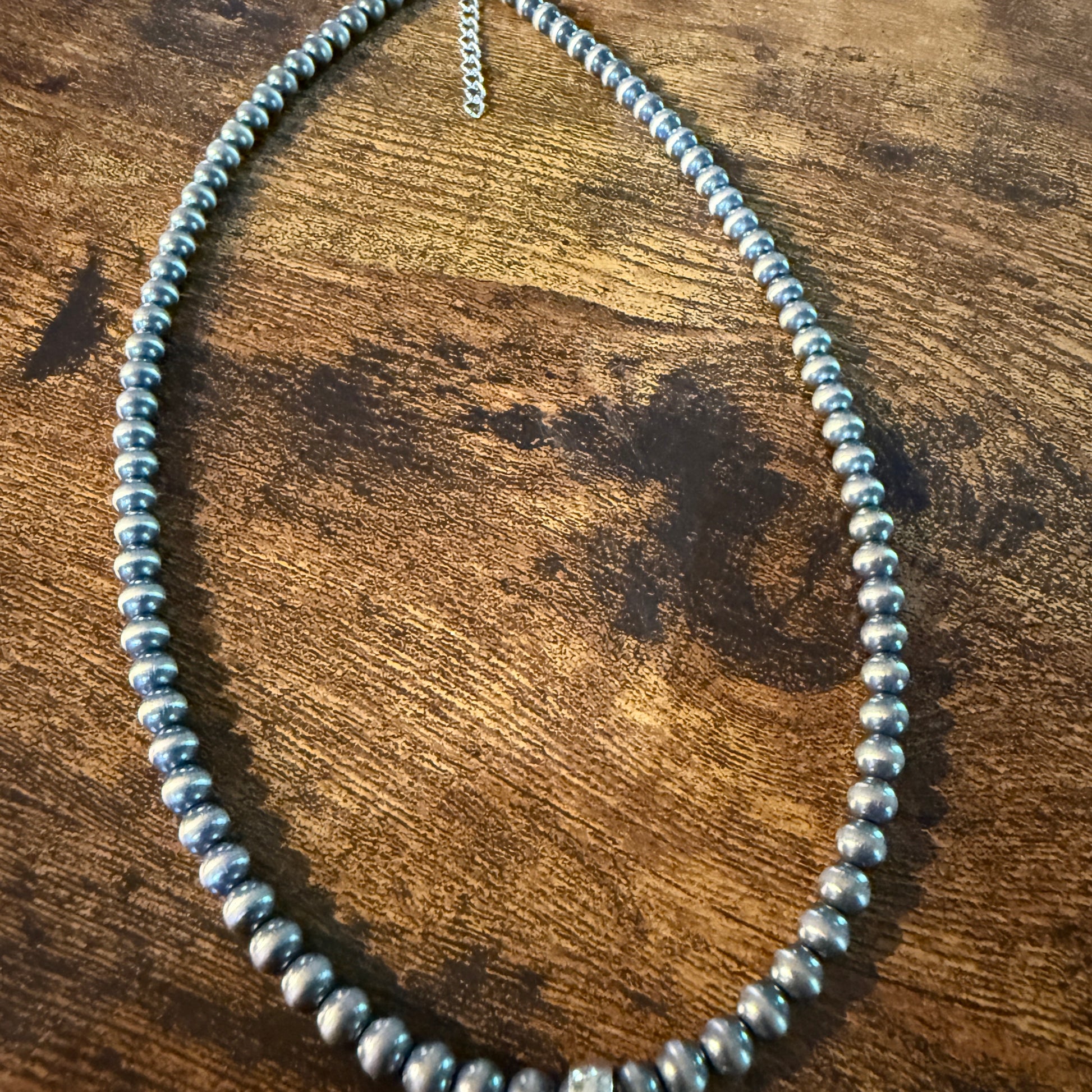 Sonoran Gold Desert Pearl Cluster Pendant Necklace 6mm 18 Inch Sterling Silver Wild West Boho