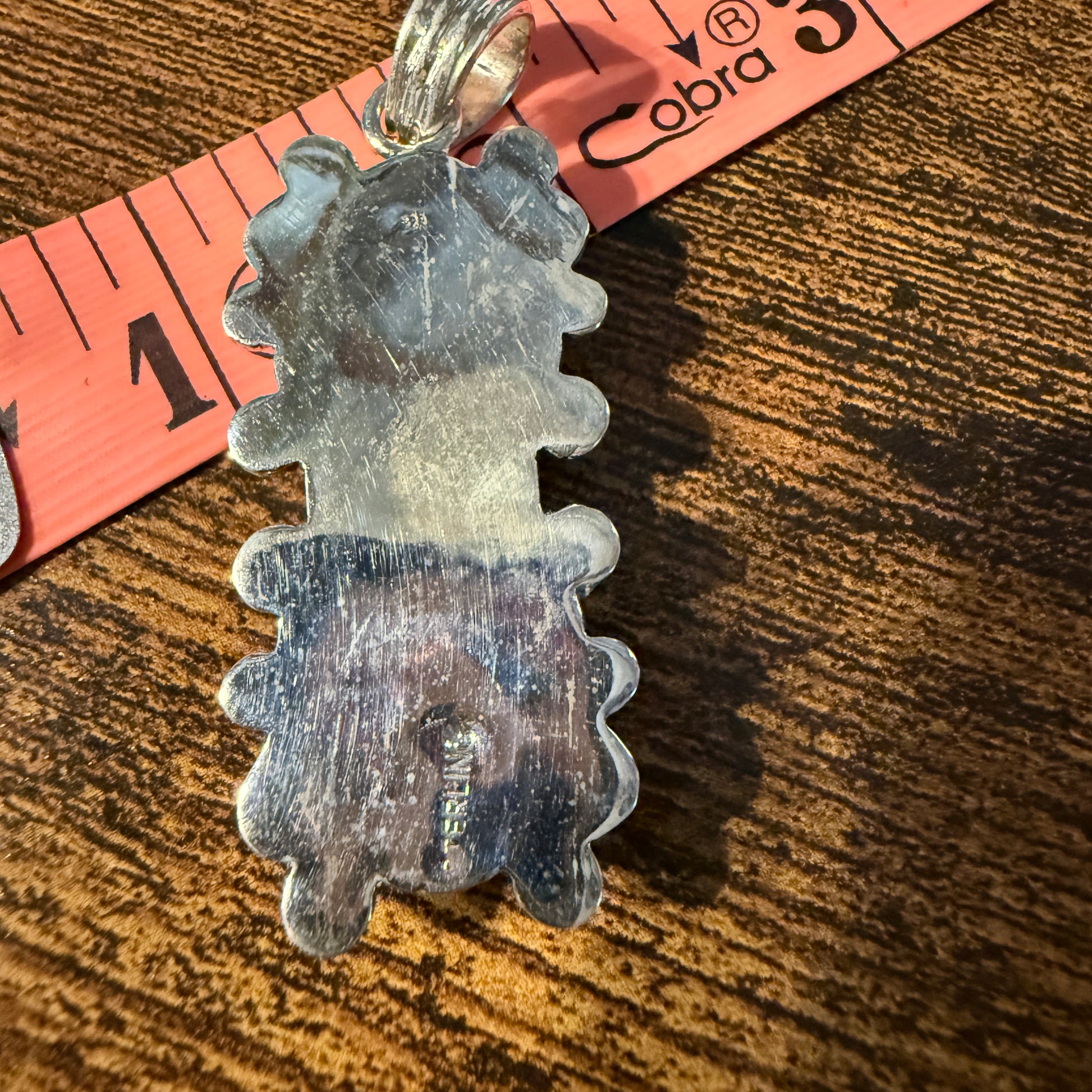 Turquoise Spiny Oyster Floral Pendant Sterling Silver Jewelry Wild West Boho
