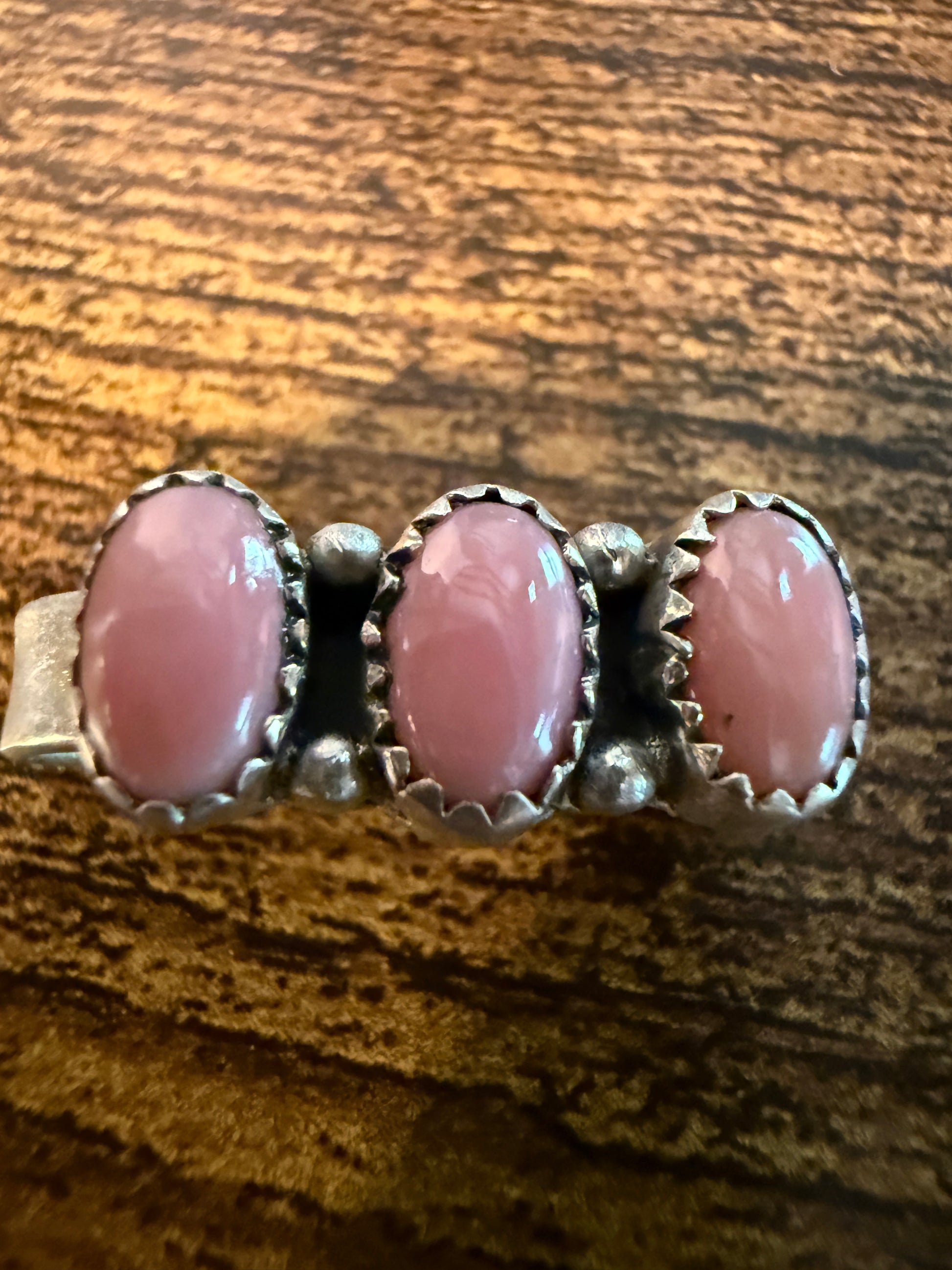 Pink Conch Gemstone I-Watch Band Charm, Sterling Silver, Adjustable, 1 Inch Wild West Boho