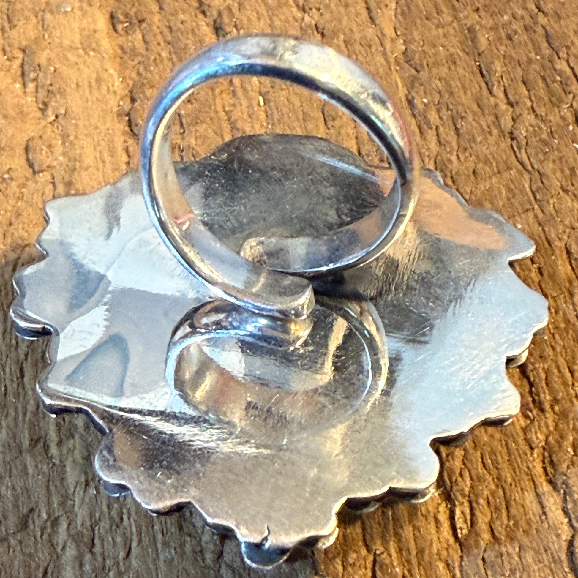 Stunning Hearts and Flowers Statement Cuff Adjustable Ring, Sterling Silver Wild West Boho