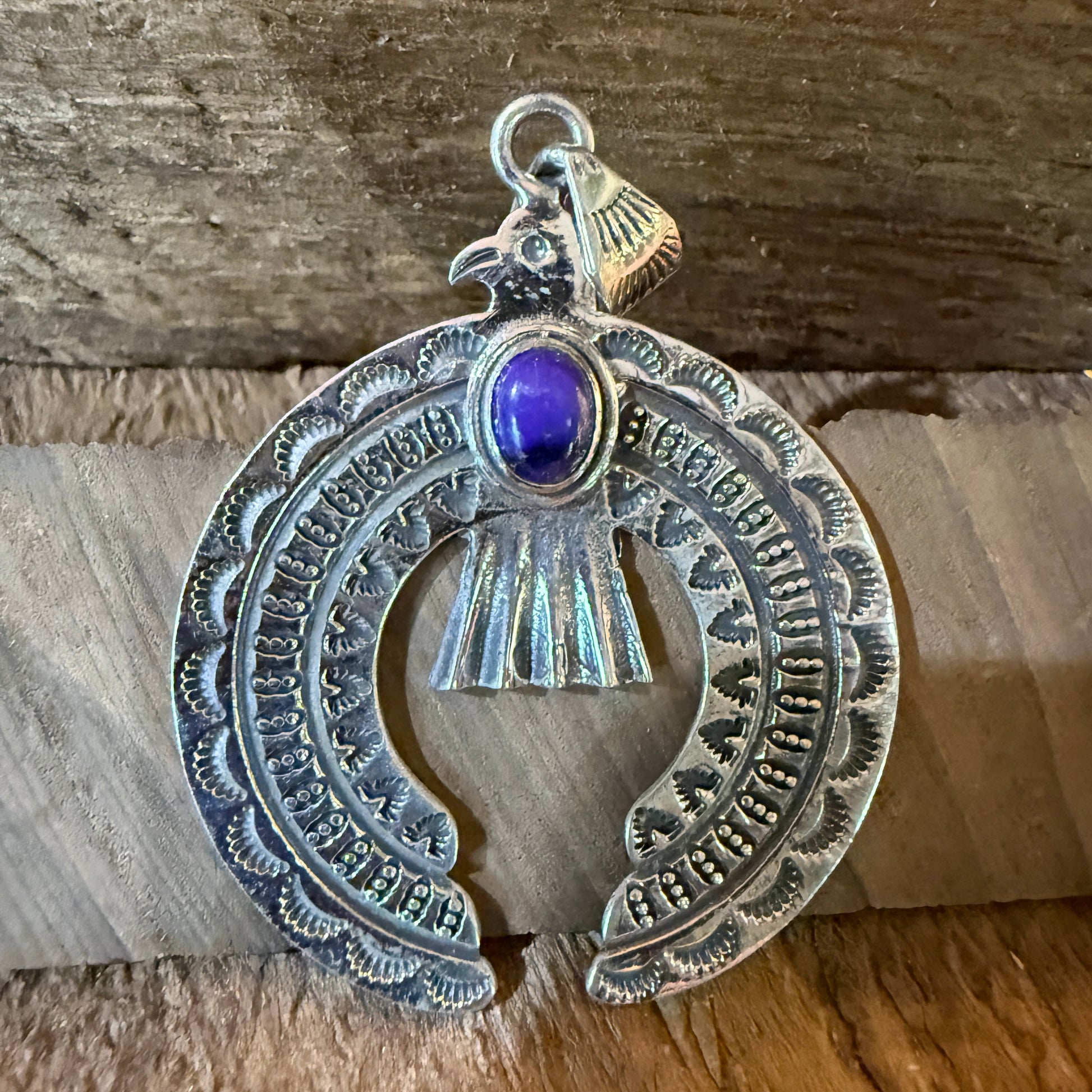 Purple Spiny Gemstone Naja Squash Pendant in Sterling Silver Wild West Boho
