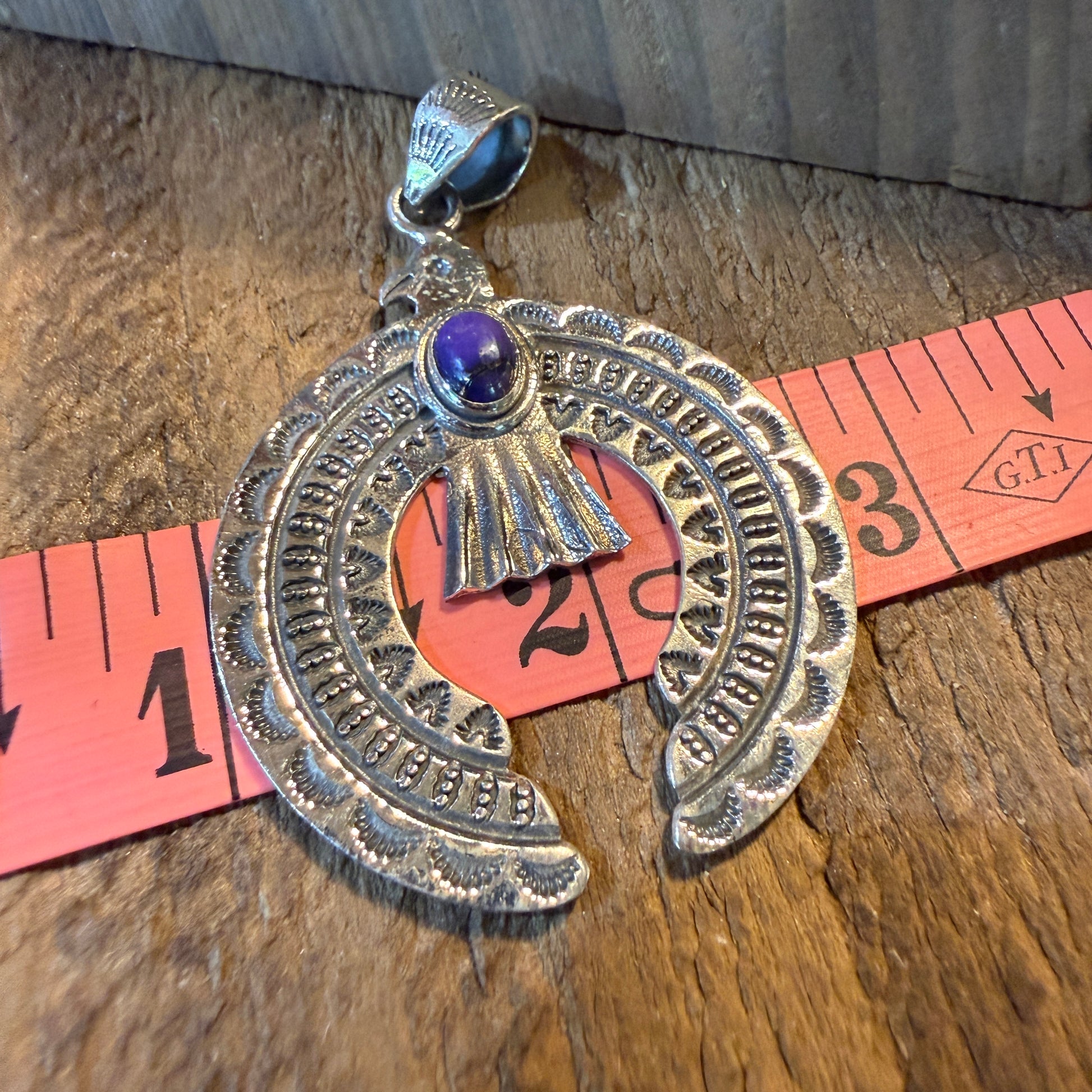 Purple Spiny Gemstone Naja Squash Pendant in Sterling Silver Wild West Boho