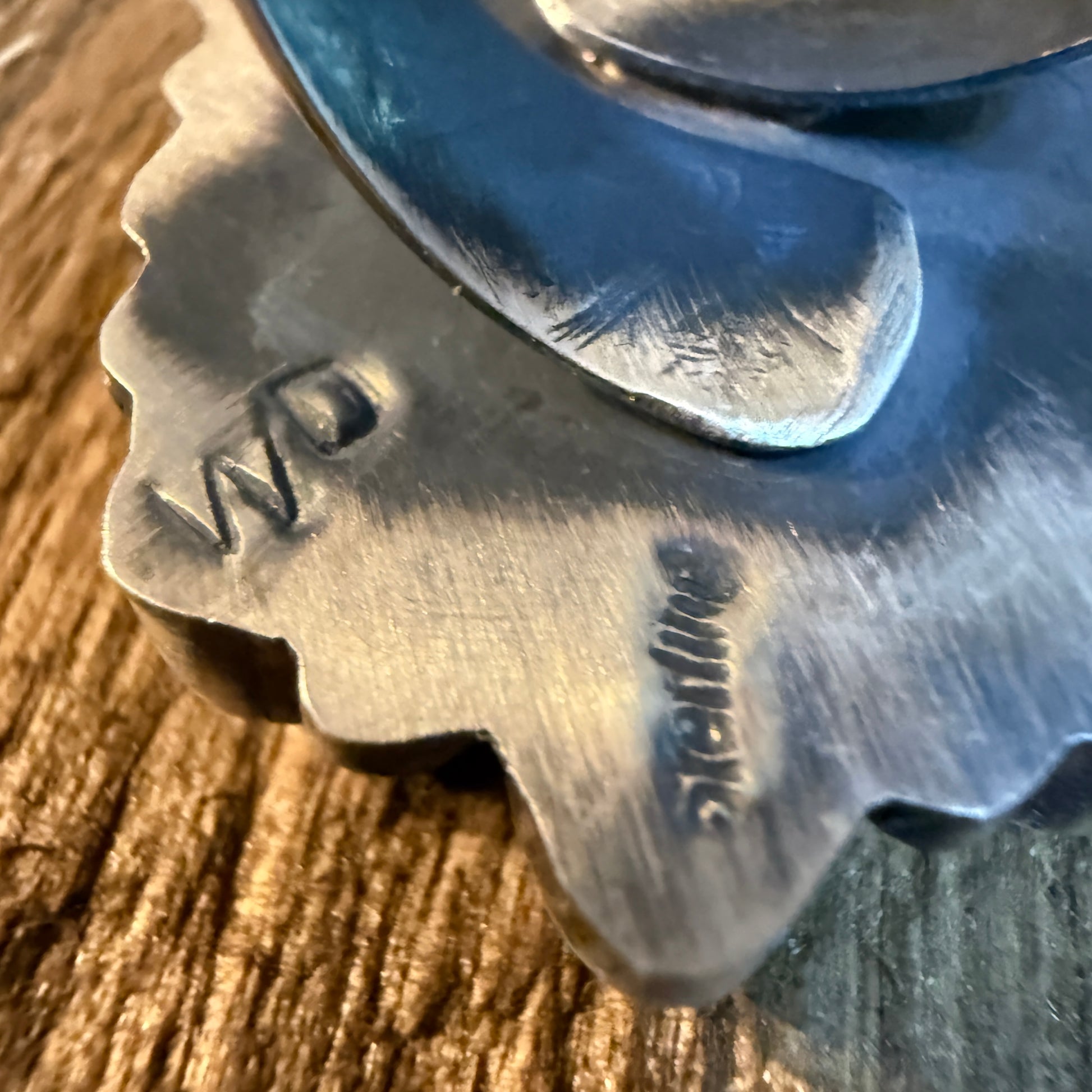 Wilson Dawles Navajo Handmade Golden Hills Turquoise Ring Adjustable in Sterling Silver Wild West Boho