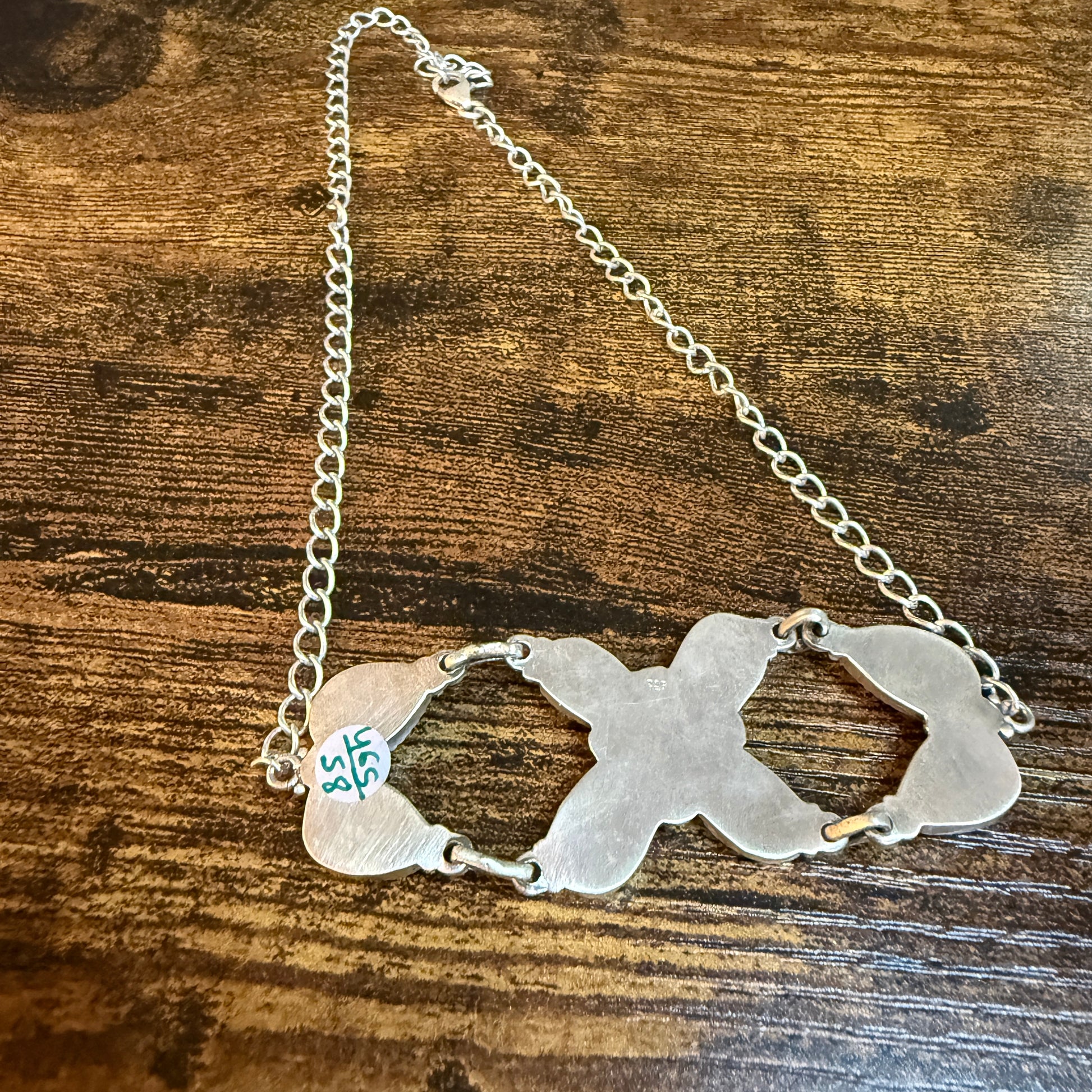 Sonoran Gold Turquoise Gemstone Choker Necklace in Sterling Silver Wild West Boho