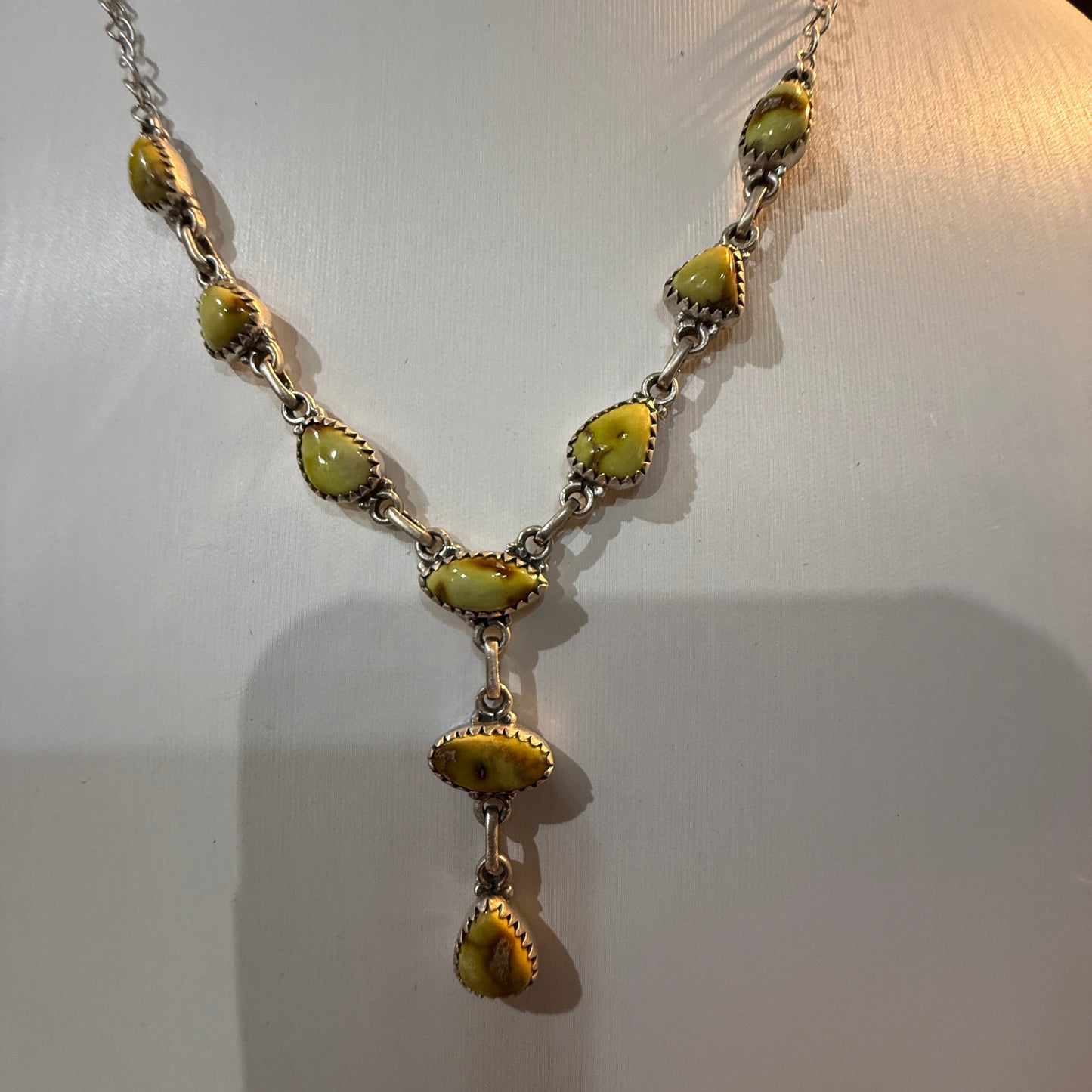 Paloma Turquoise Gemstone Lariat Necklace in Sterling Silver Wild West Boho