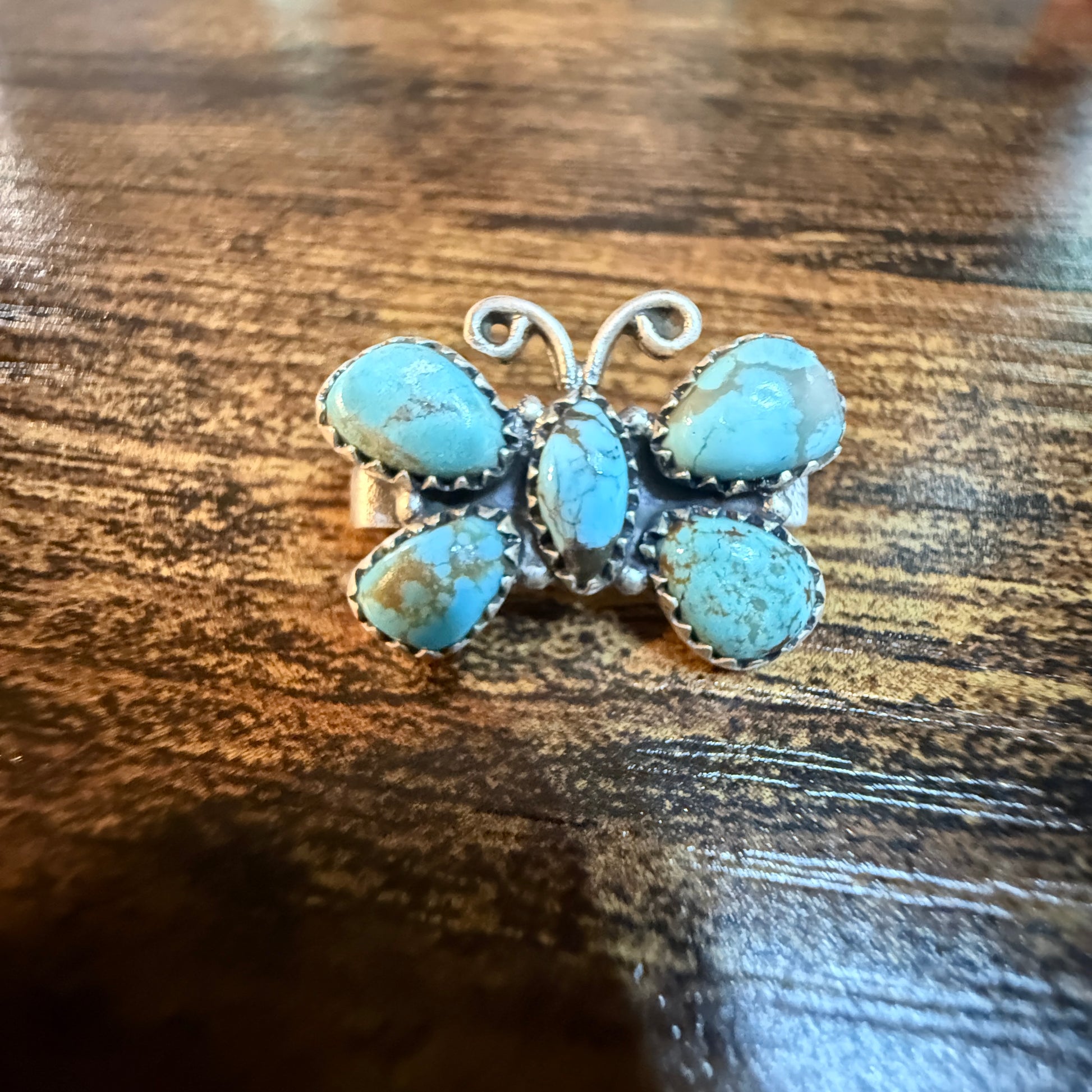 Golden Hills Turquoise Gemstone Apple I-Watch Band Slider Charm in Sterling Silver Wild West Boho