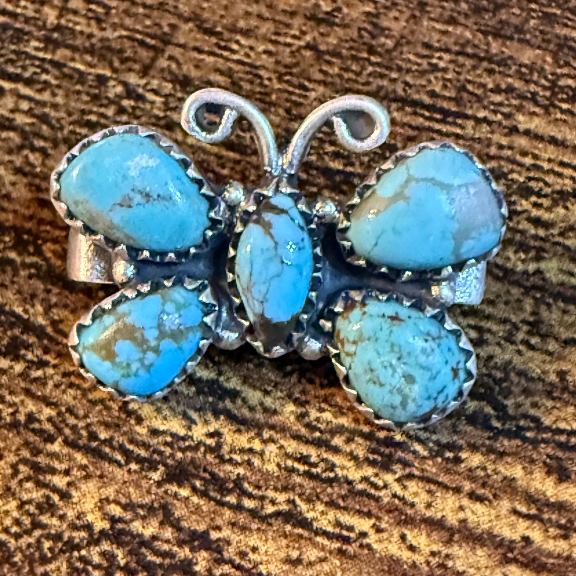 Golden Hills Turquoise Gemstone Apple I-Watch Band Slider Charm in Sterling Silver Wild West Boho