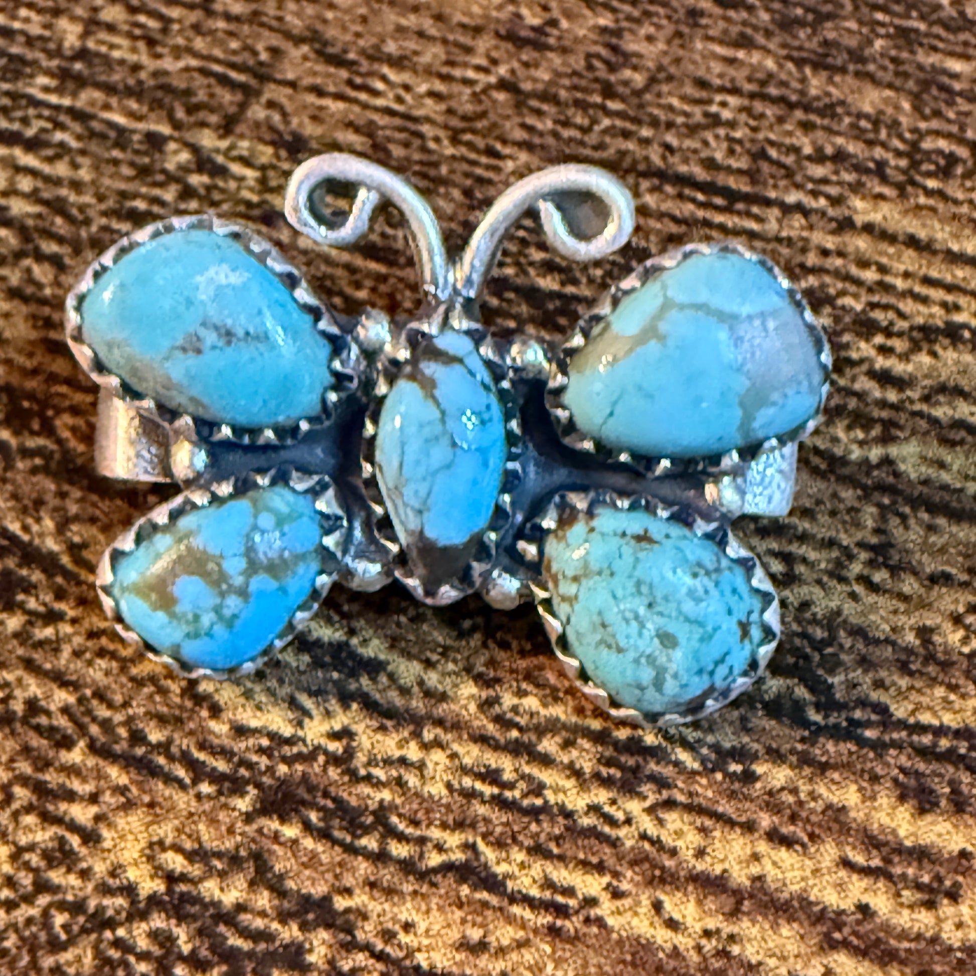Golden Hills Turquoise Gemstone Apple I-Watch Band Slider Charm in Sterling Silver Wild West Boho