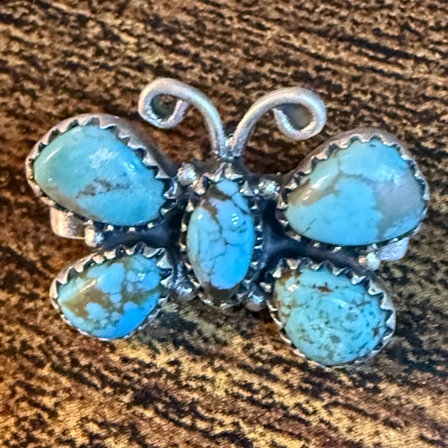 Golden Hills Turquoise Gemstone Apple I-Watch Band Slider Charm in Sterling Silver Wild West Boho