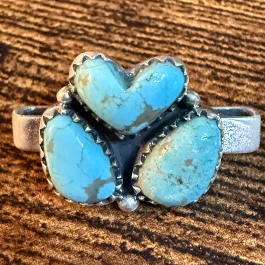 Golden Hills Turquoise Gemstone Apple I-Watch Band Slider Charm in Sterling Silver Wild West Boho