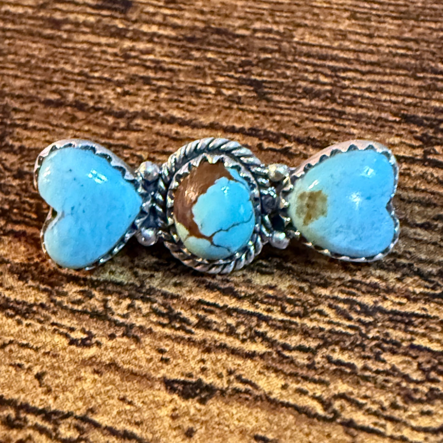 Mine Number 8 Turquoise Gemstone Apple I-Watch Bracelet Charm in Sterling Silver Wild West Boho