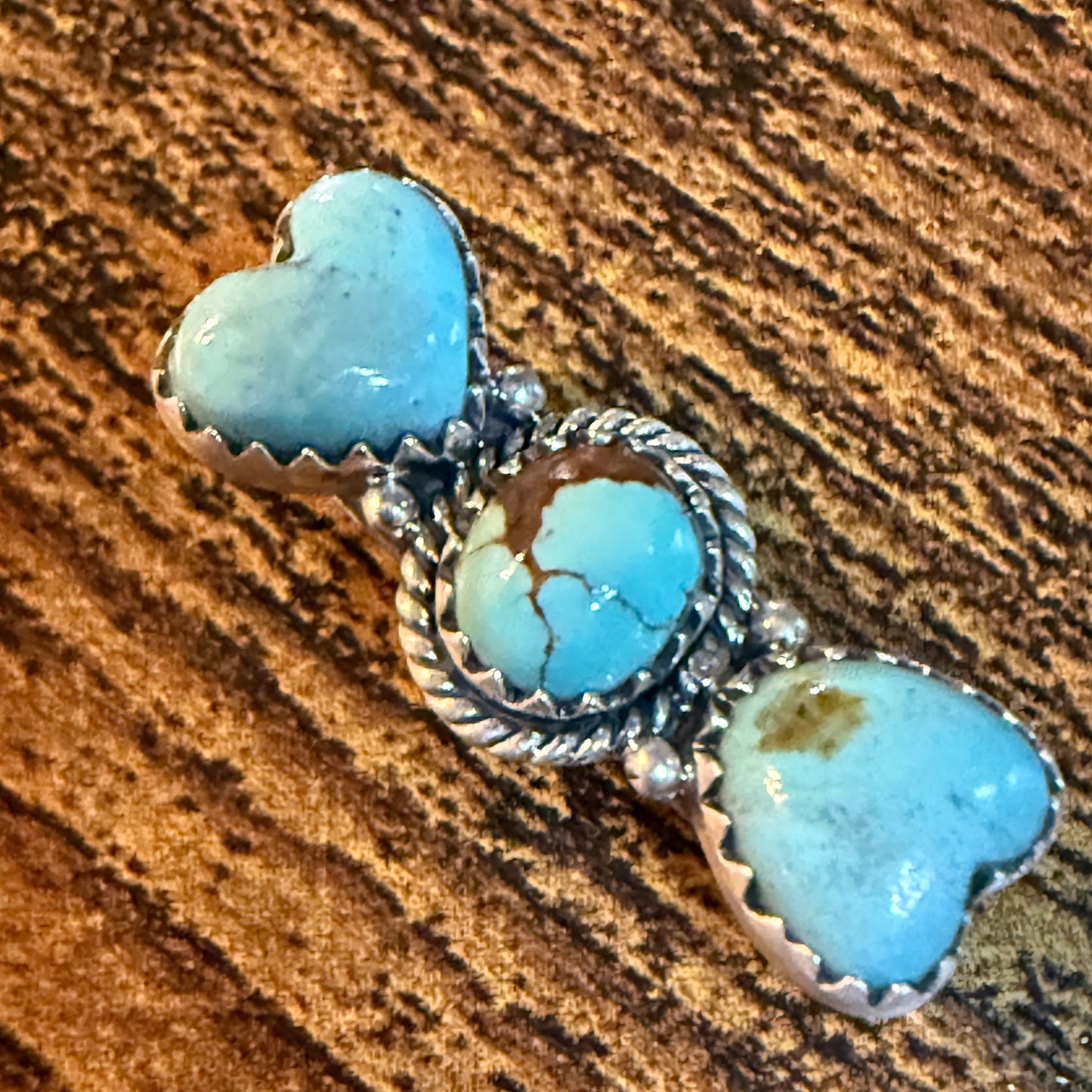 Mine Number 8 Turquoise Gemstone Apple I-Watch Bracelet Charm in Sterling Silver Wild West Boho