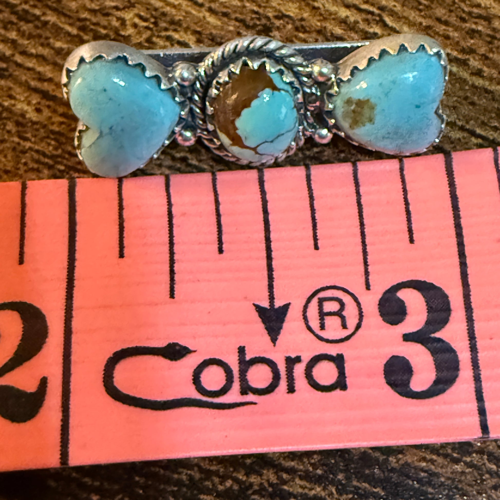 Mine Number 8 Turquoise Gemstone Apple I-Watch Bracelet Charm in Sterling Silver Wild West Boho