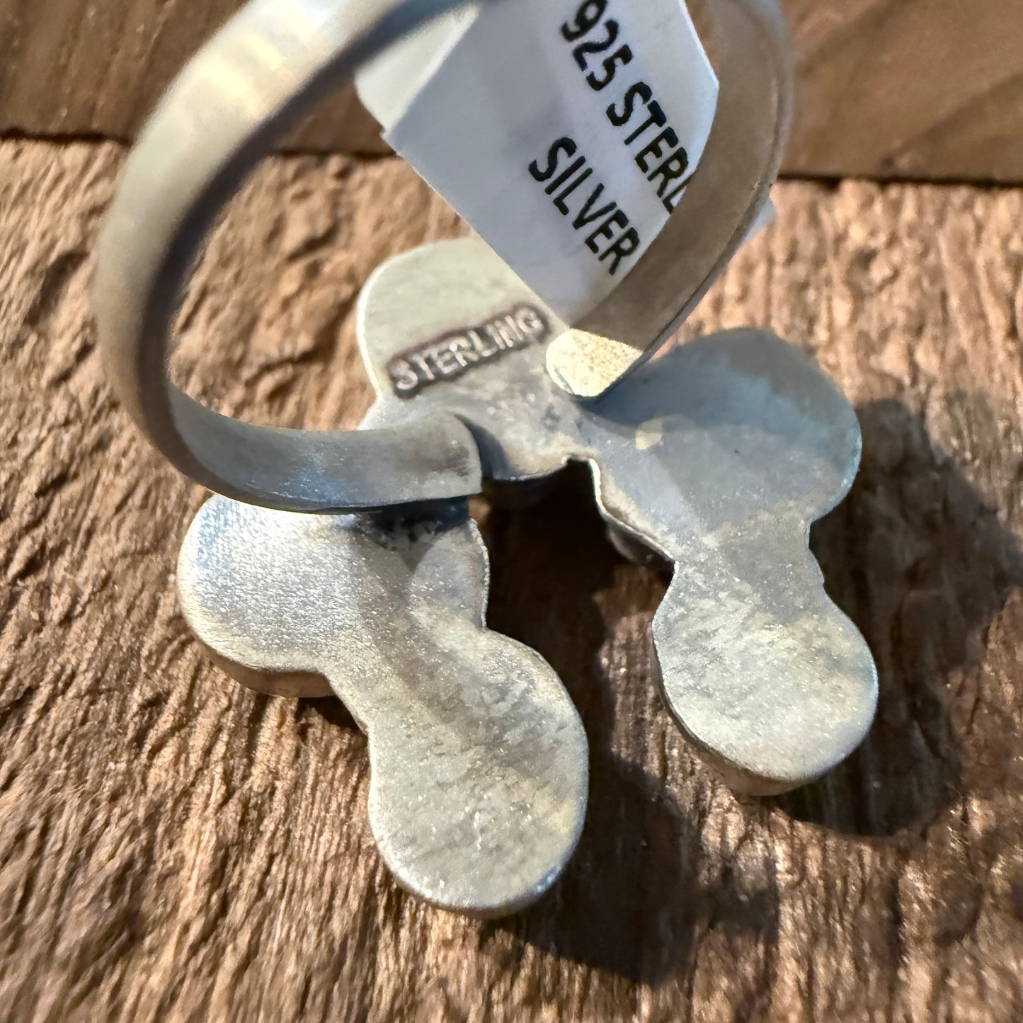 Mine Number 8 Turquoise Gemstone Naja Adjustable Ring in Sterling Silver Wild West Boho