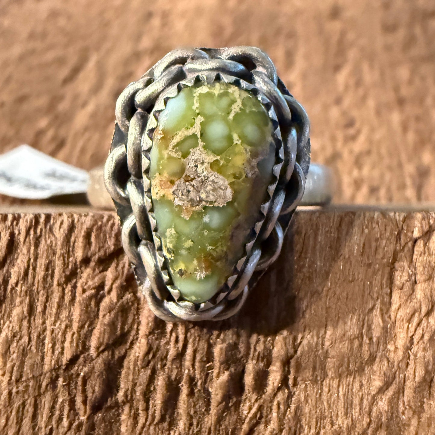 Palomino Turquoise Gemstone Adjustable Ring in Sterling Silver Wild West Boho