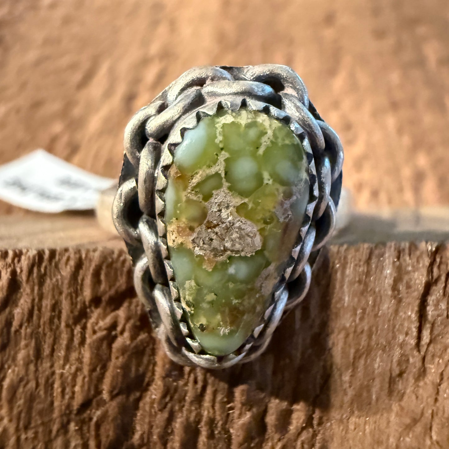 Palomino Turquoise Gemstone Adjustable Ring in Sterling Silver Wild West Boho