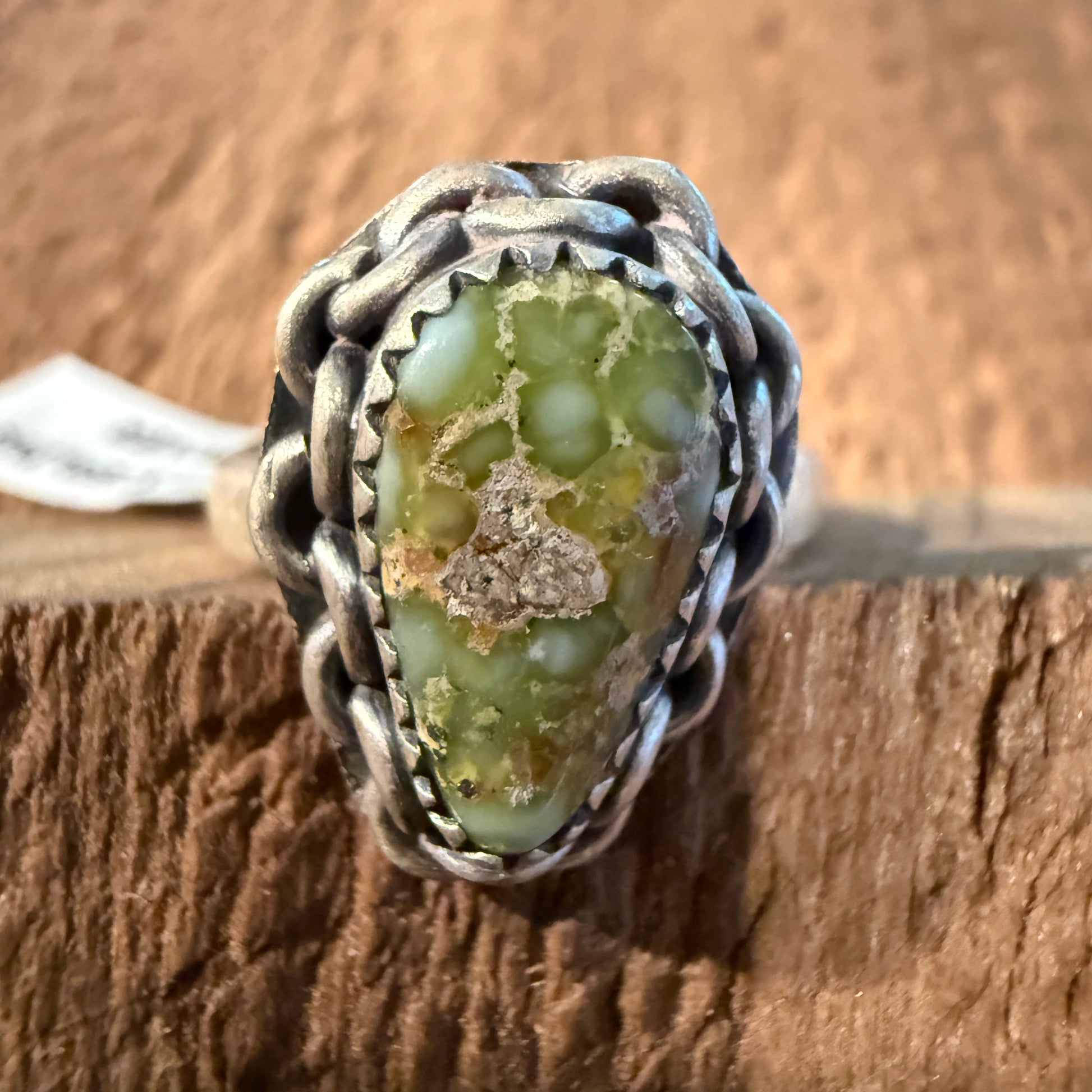 Palomino Turquoise Gemstone Adjustable Ring in Sterling Silver Wild West Boho