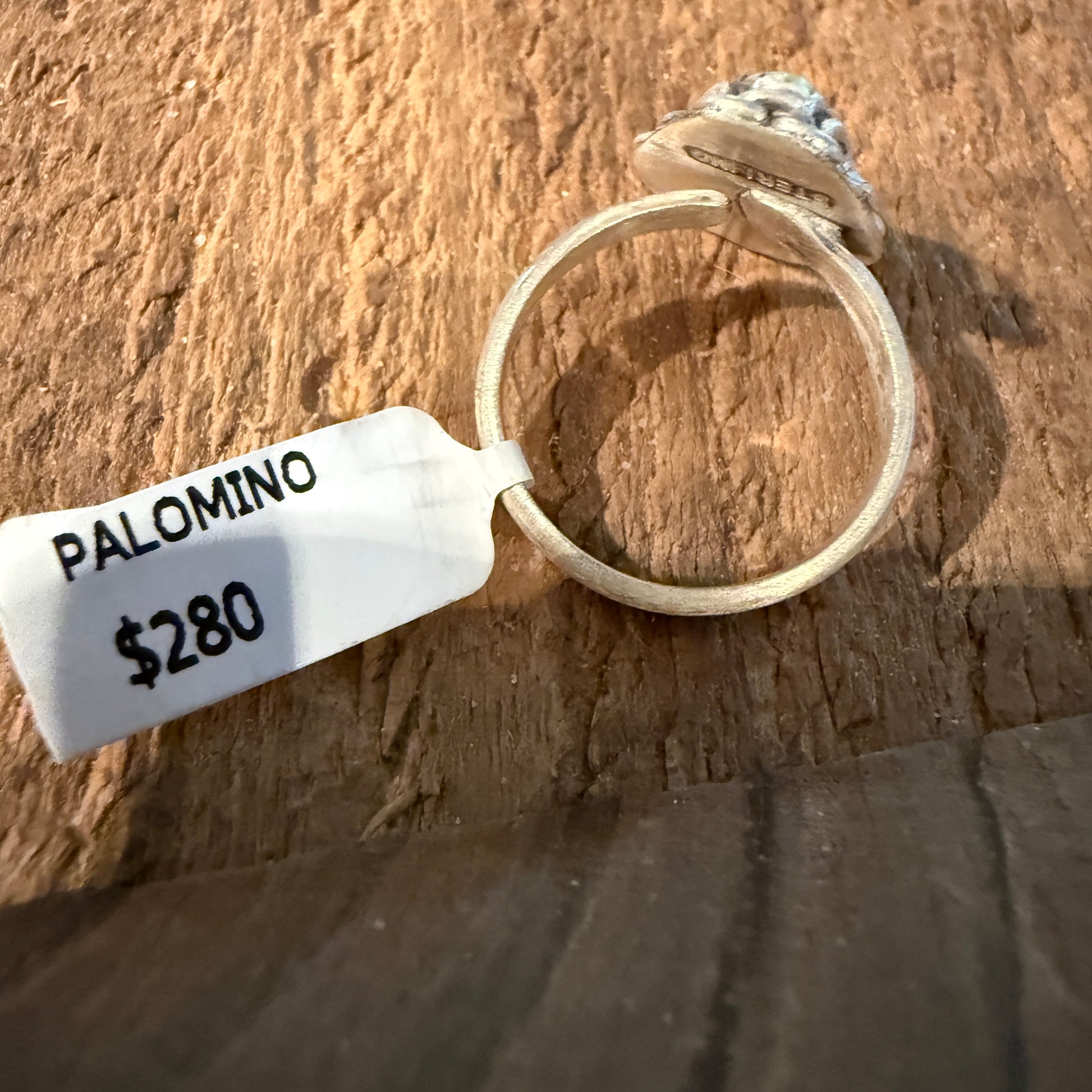 Palomino Turquoise Gemstone Adjustable Ring in Sterling Silver Wild West Boho