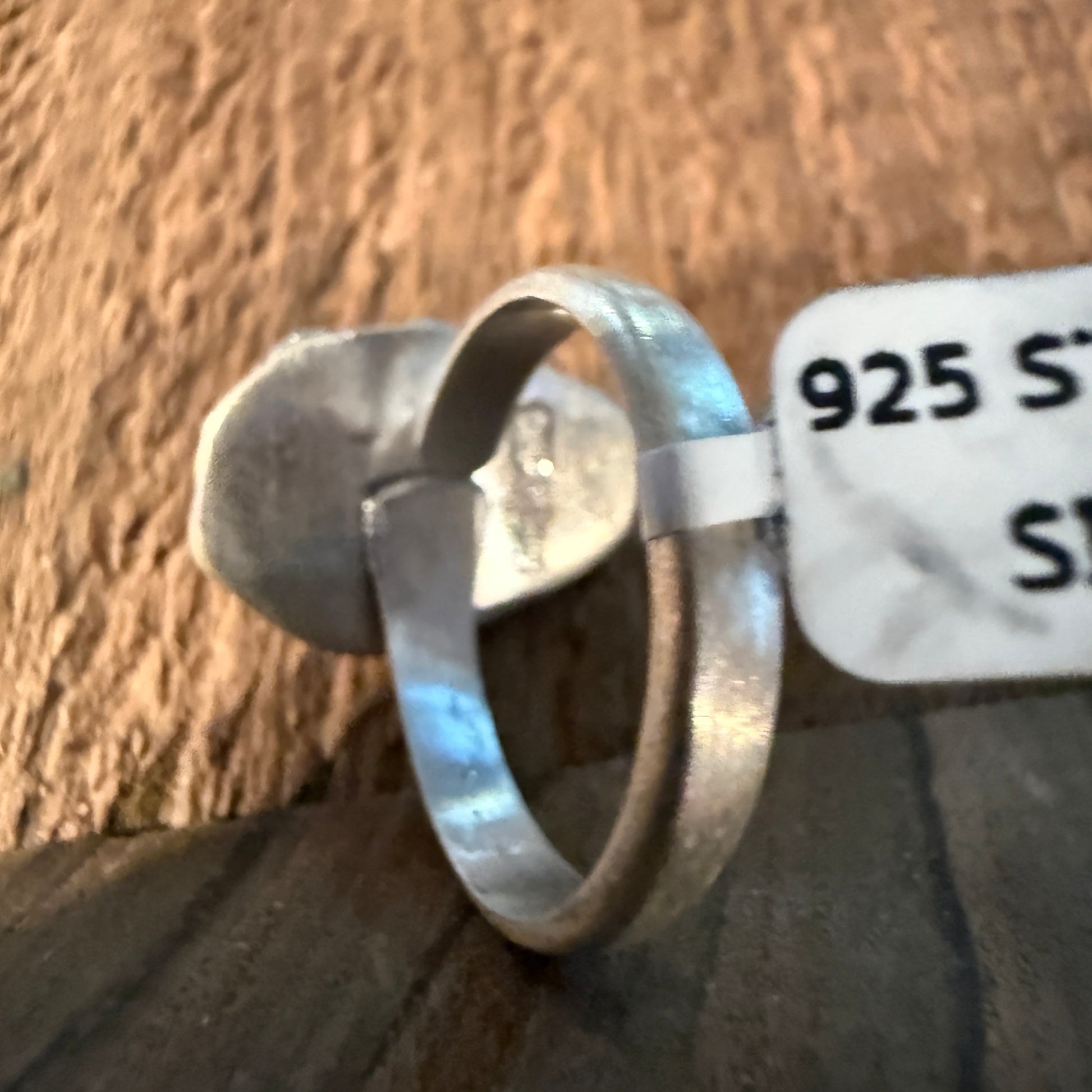 Palomino Turquoise Gemstone Adjustable Ring in Sterling Silver Wild West Boho
