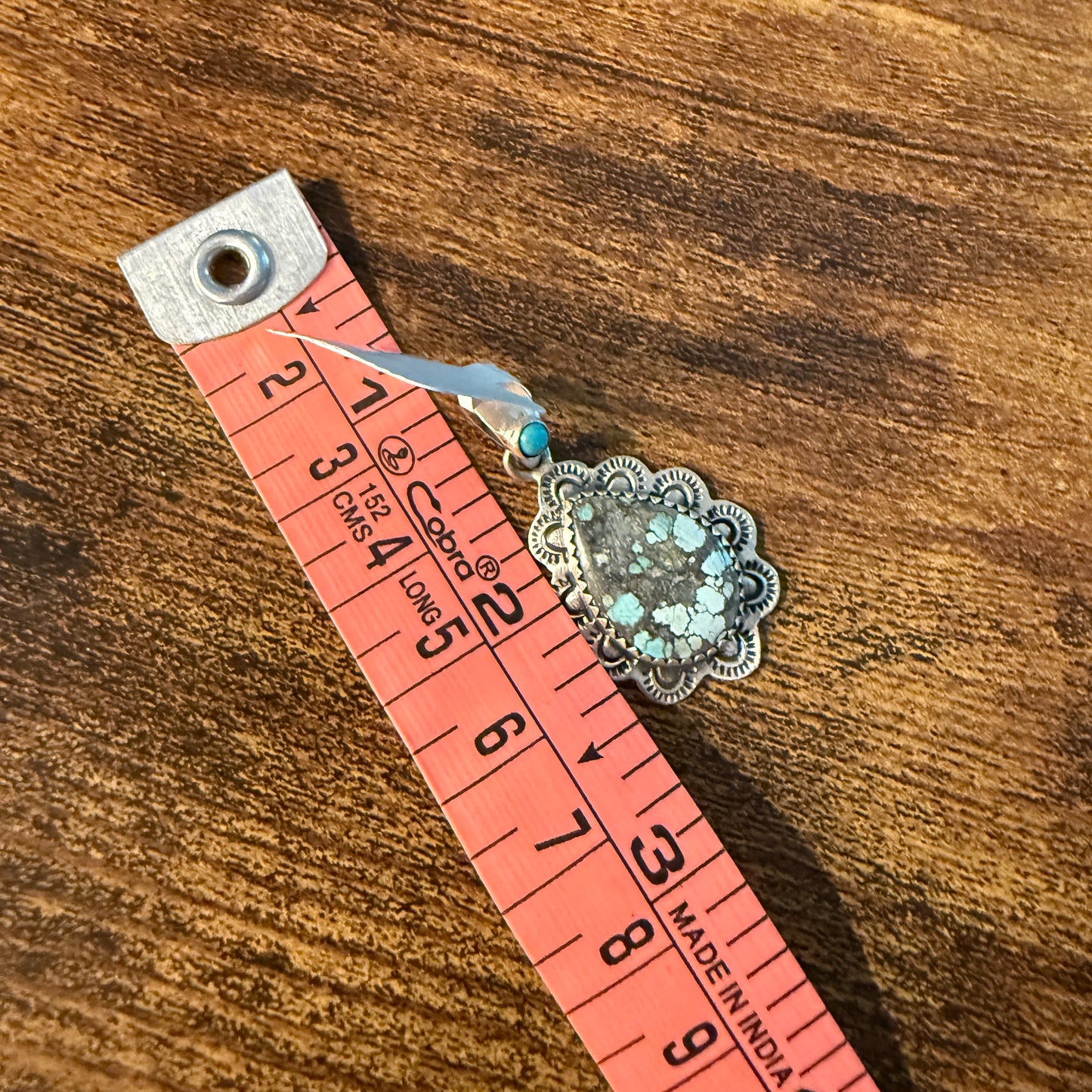 Dry Creek Turquoise Gemstone Pendant in Sterling Silver Wild West Boho
