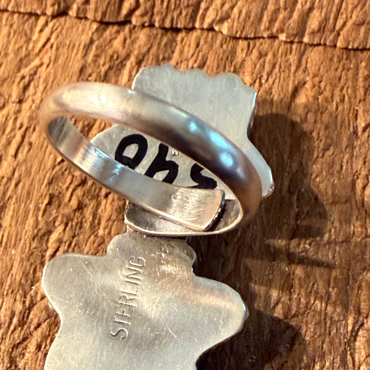 Eugene Belone Native Handmade Pink Queen Conch Star Ring in Sterling Silver Adjustable Wild West Boho