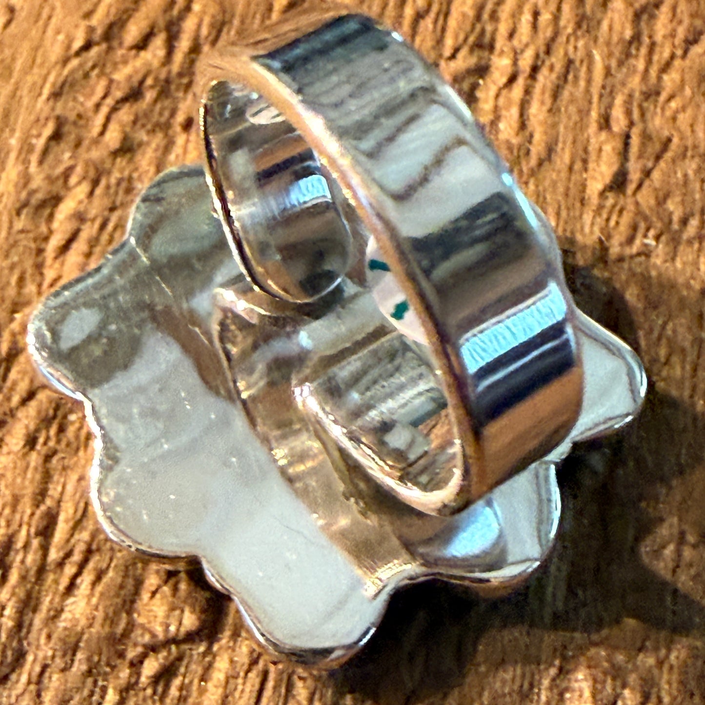 Wild Horse and Golden Hills Turquoise Cluster Ring Adjustable in Sterling Silver Wild West Boho