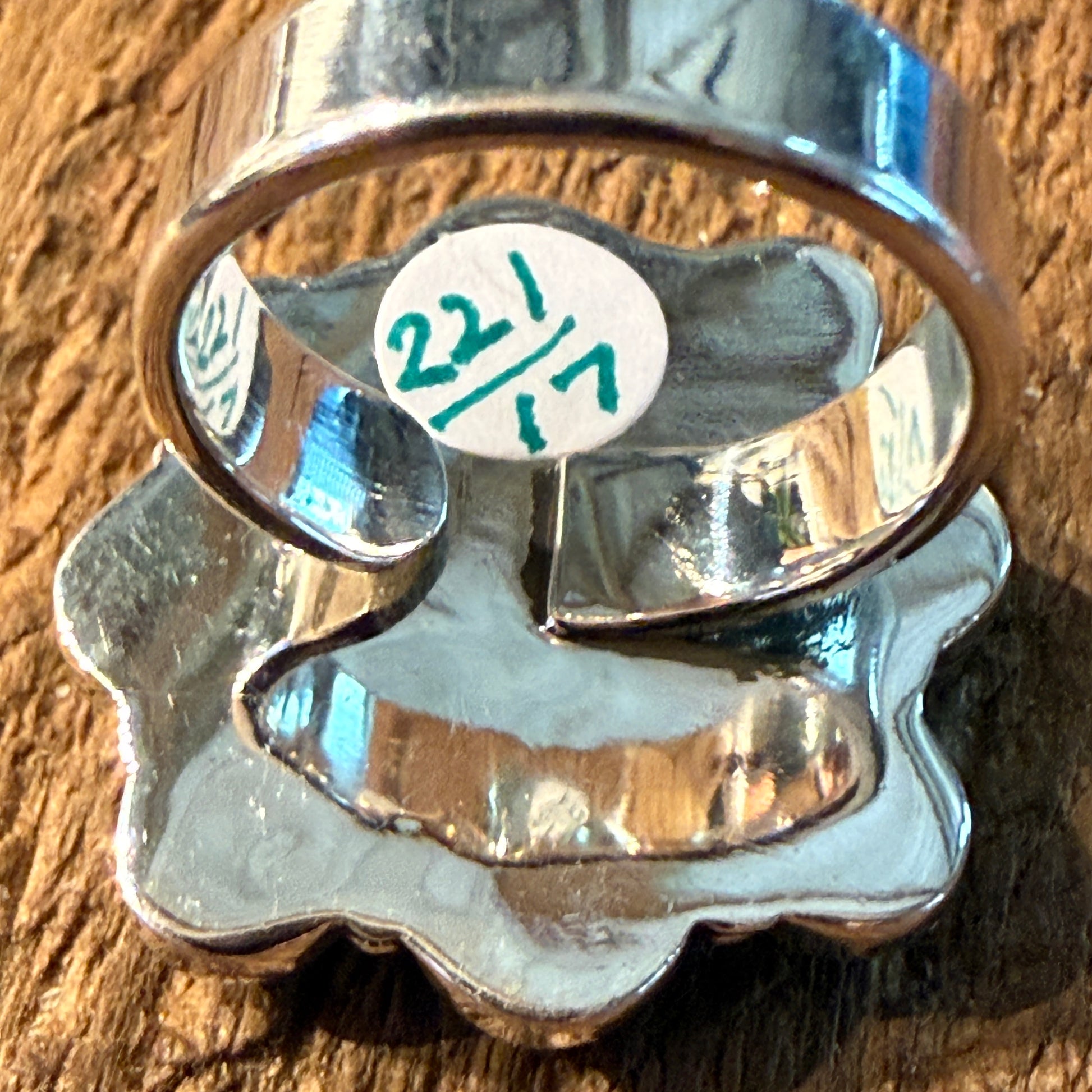 Wild Horse and Golden Hills Turquoise Cluster Ring Adjustable in Sterling Silver Wild West Boho