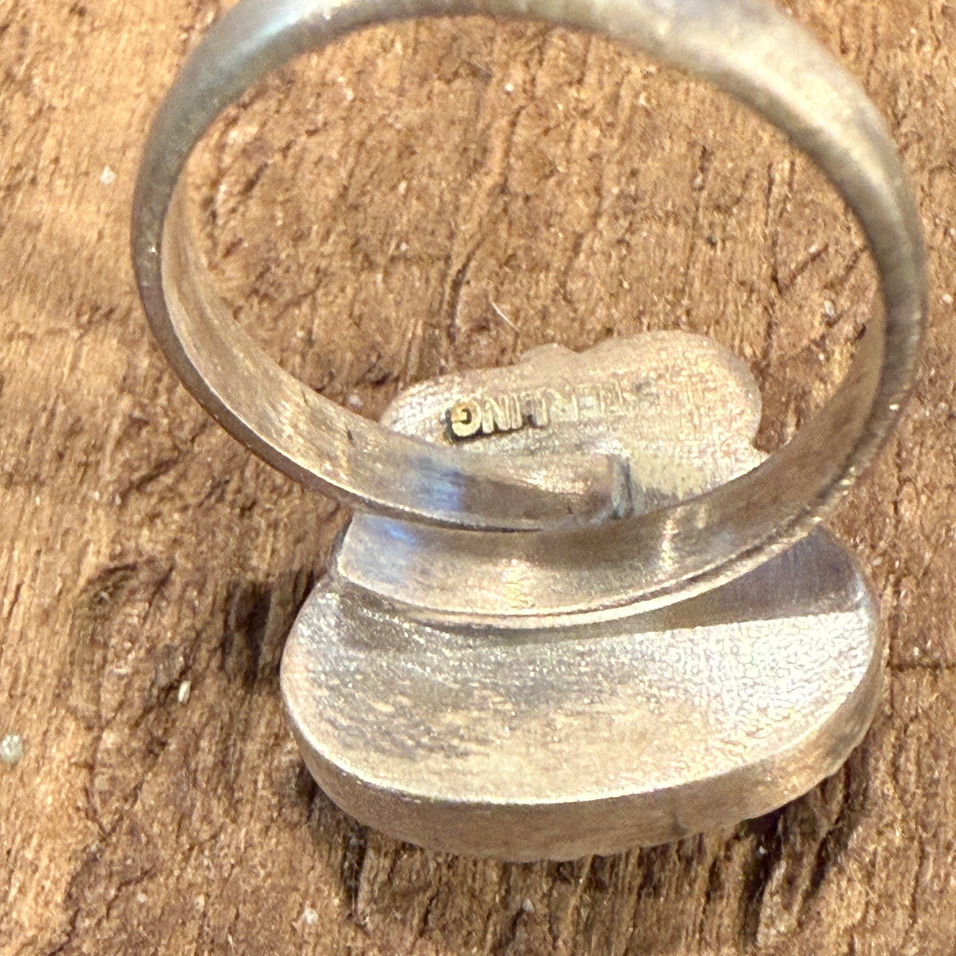 Sonoran Mountain Turquoise Gemstone Adjustable Ring in Sterling Silver Wild West Boho
