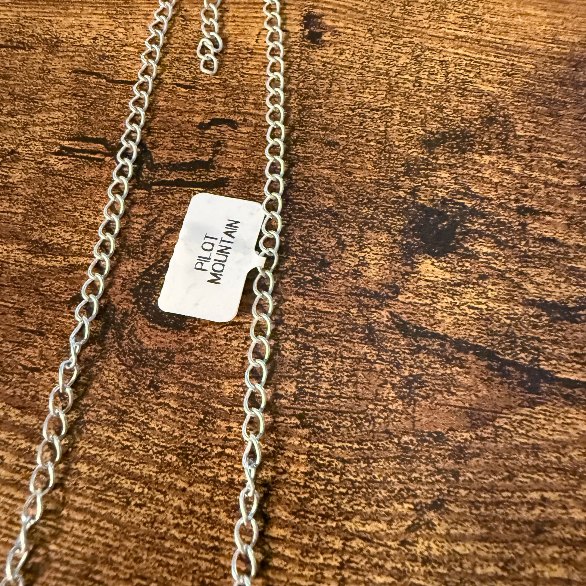 Pilot Mountain Turquoise Gemstone 20 Inch Naja Necklace in Sterling Silver Wild West Boho