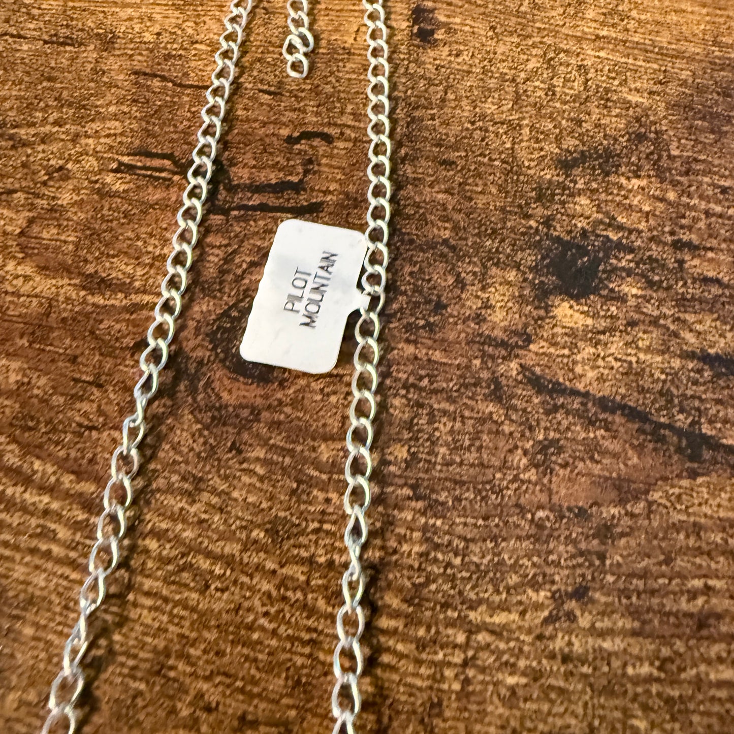 Pilot Mountain Turquoise Gemstone 20 Inch Naja Necklace in Sterling Silver Wild West Boho