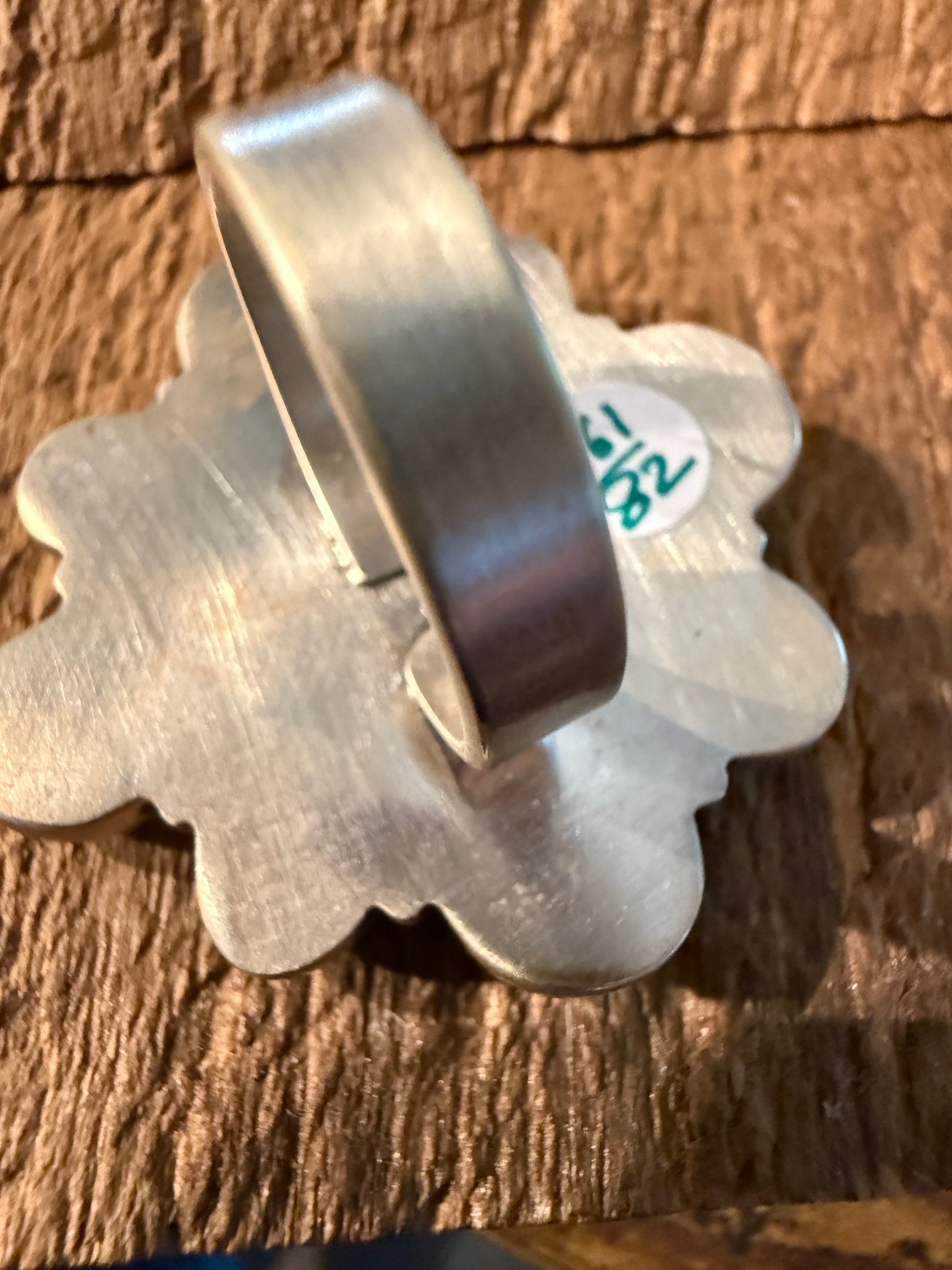 Blackjack Turquoise Premium Gemstone Cluster Adjustable Ring in Sterling Silver Wild West Boho