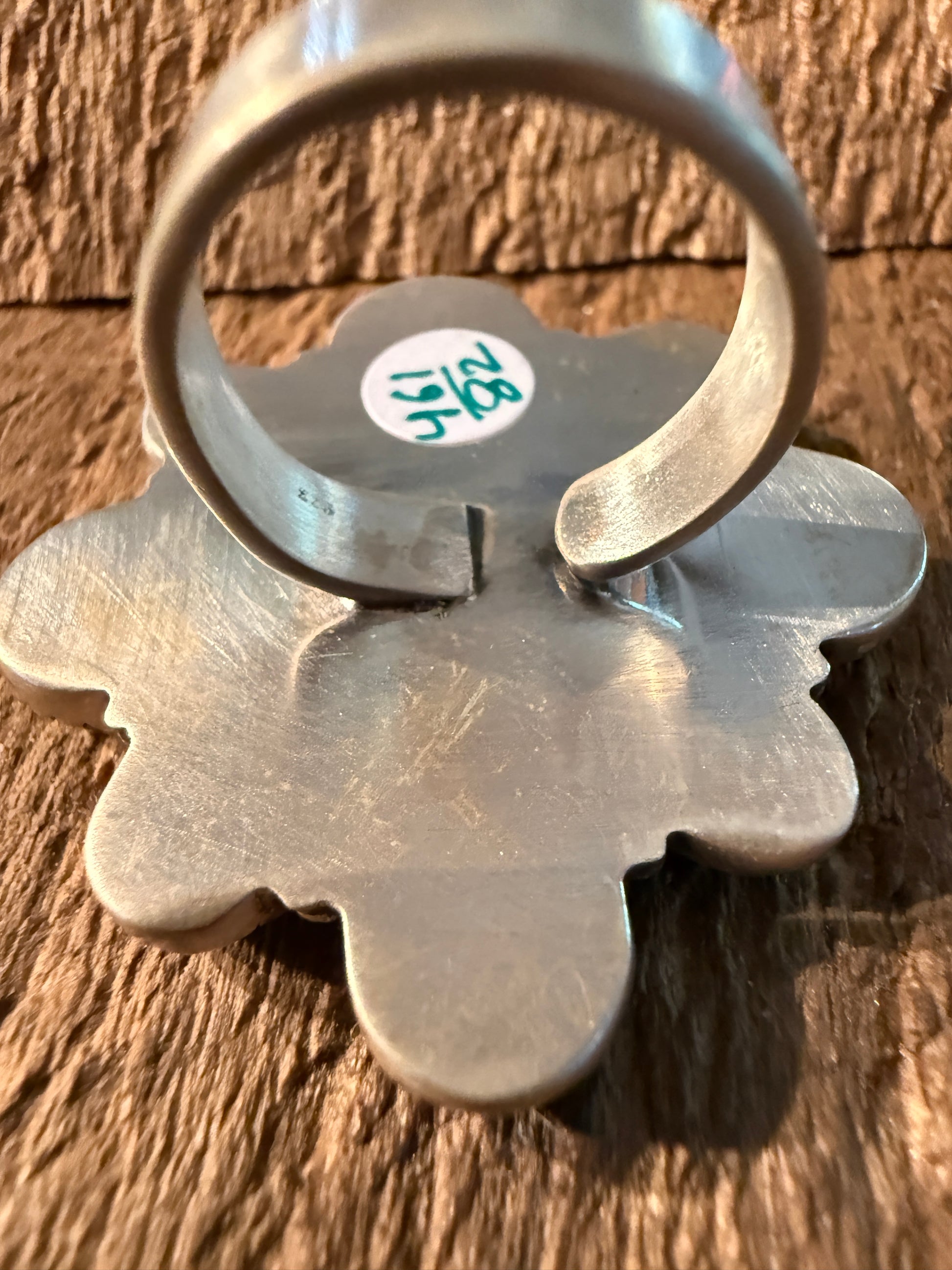 Blackjack Turquoise Premium Gemstone Cluster Adjustable Ring in Sterling Silver Wild West Boho