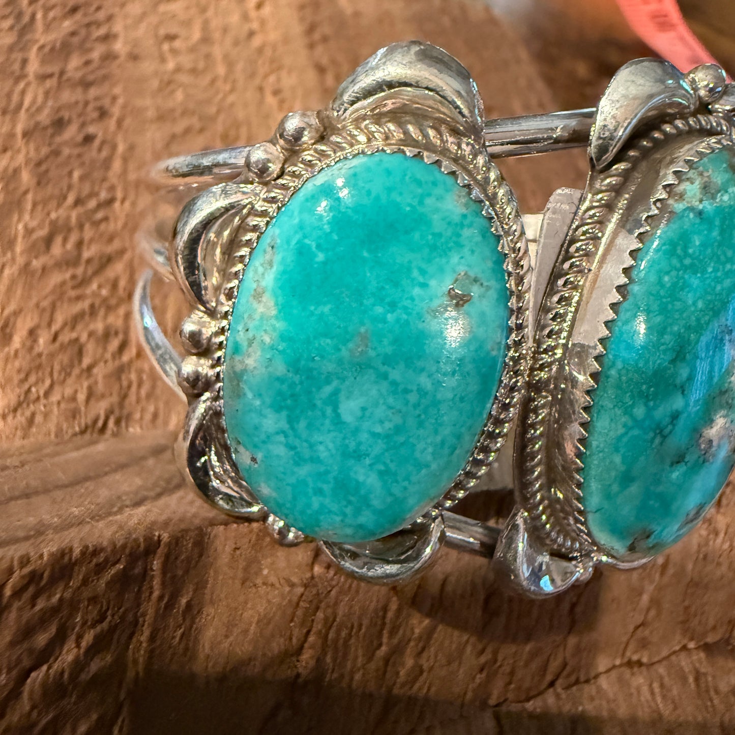 Royston Turquoise Donovan Nez Navajo Handmade Wide Cuff Bracelet Sterling Silver Wild West Boho