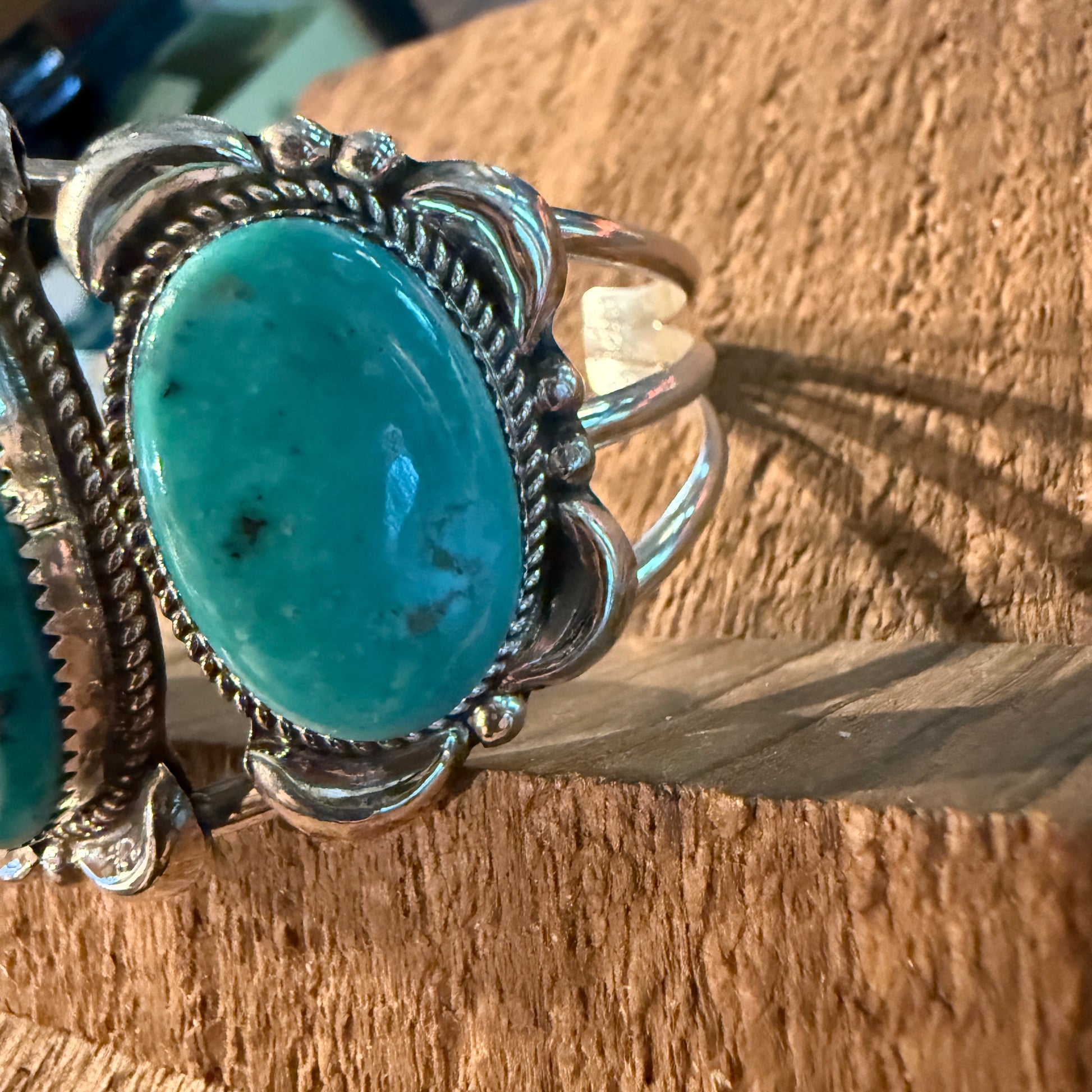 Royston Turquoise Donovan Nez Navajo Handmade Wide Cuff Bracelet Sterling Silver Wild West Boho