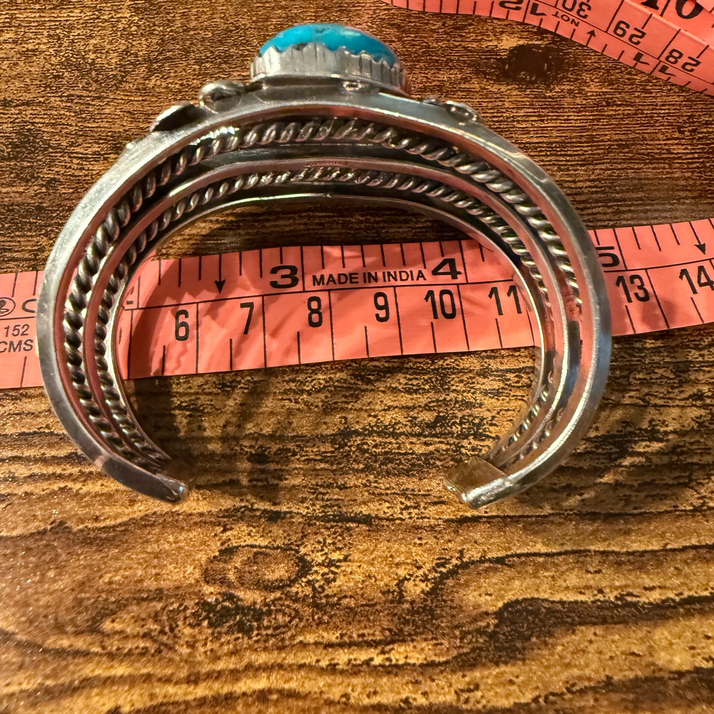 Kingman Turquoise Heavy Wide Cuff Bracelet in Sterling Silver Wild West Boho