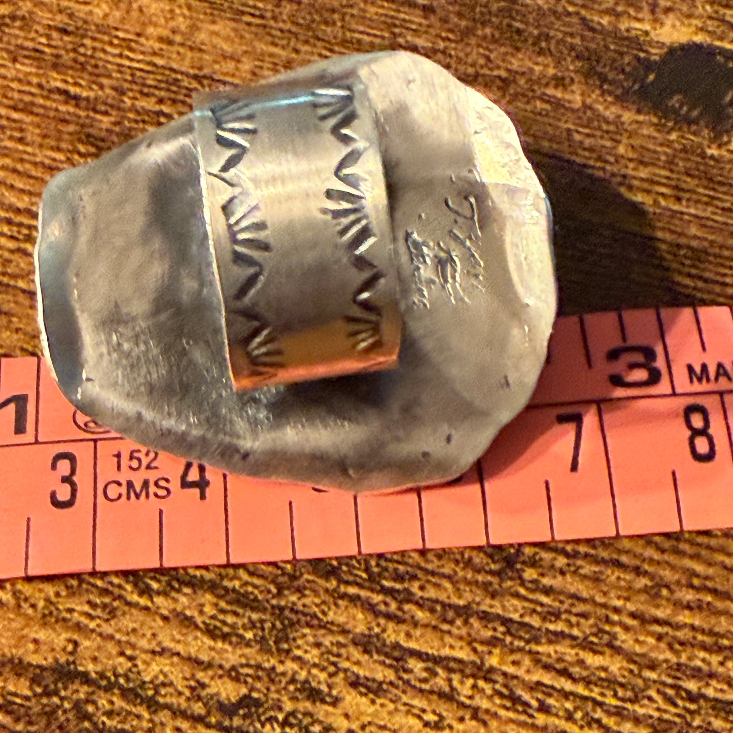 Native Handmade T Yazzi Kingman Turquoise Cowboy Hat Adjustable Ring Sterling Silver Wild West Boho