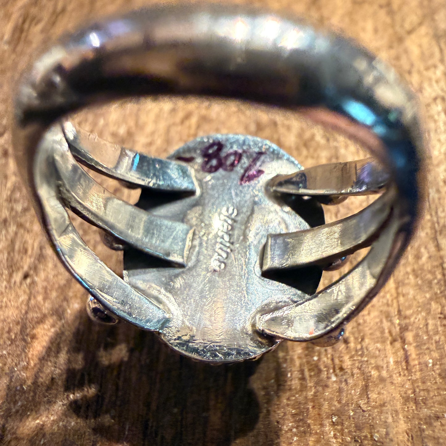 Sonoran Turquoise Gemstone Size 7 Sterling Silver Ring Wild West Boho