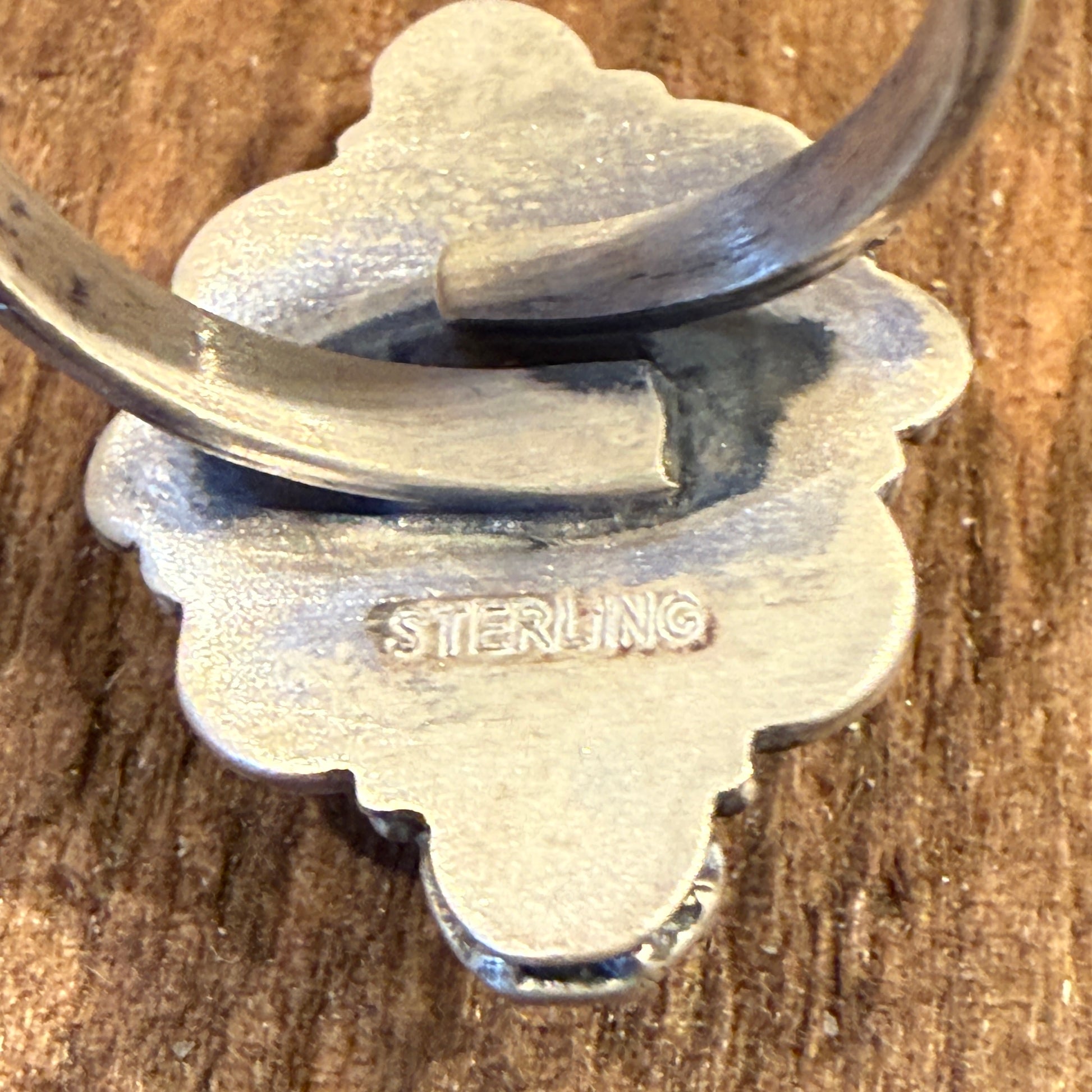 White Water Turquoise Gemstone Adjustable Ring in Sterling Silver Wild West Boho