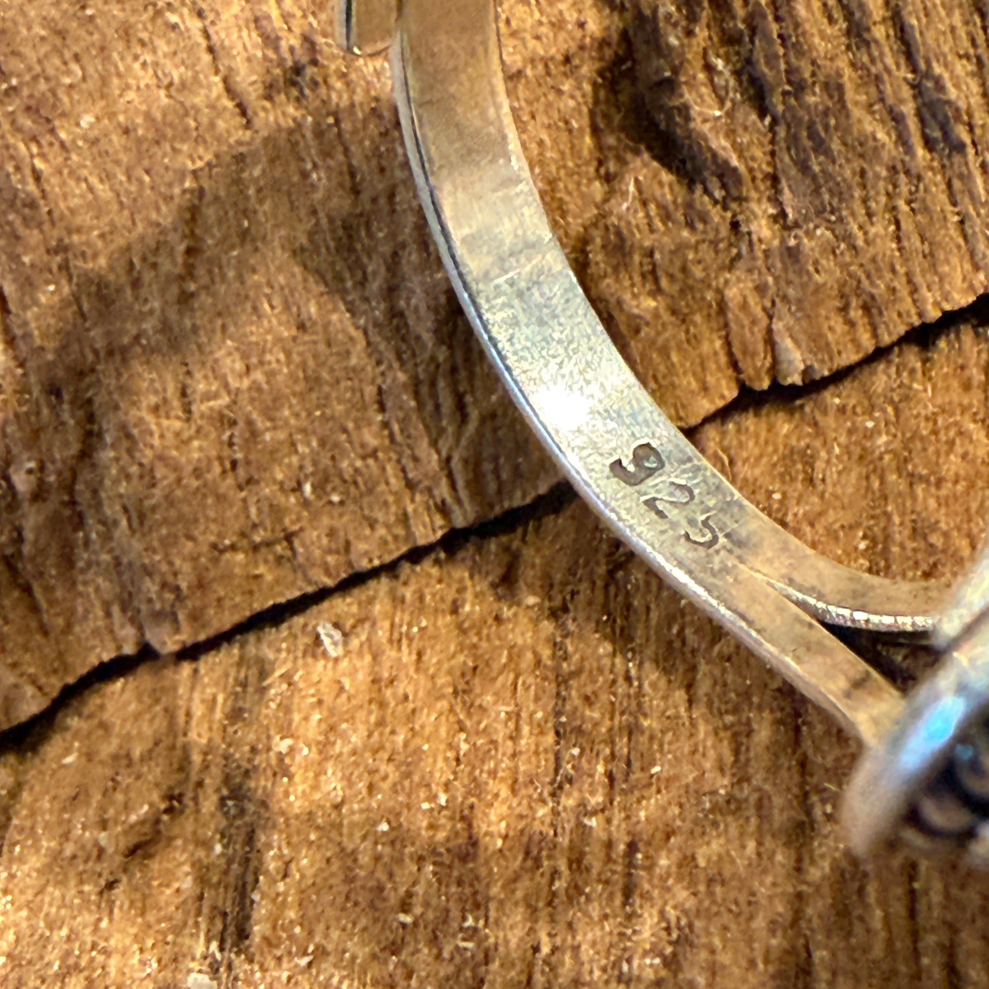 Kingman Turquoise Gemstone Adjustable Ring in Sterling Silver Wild West Boho