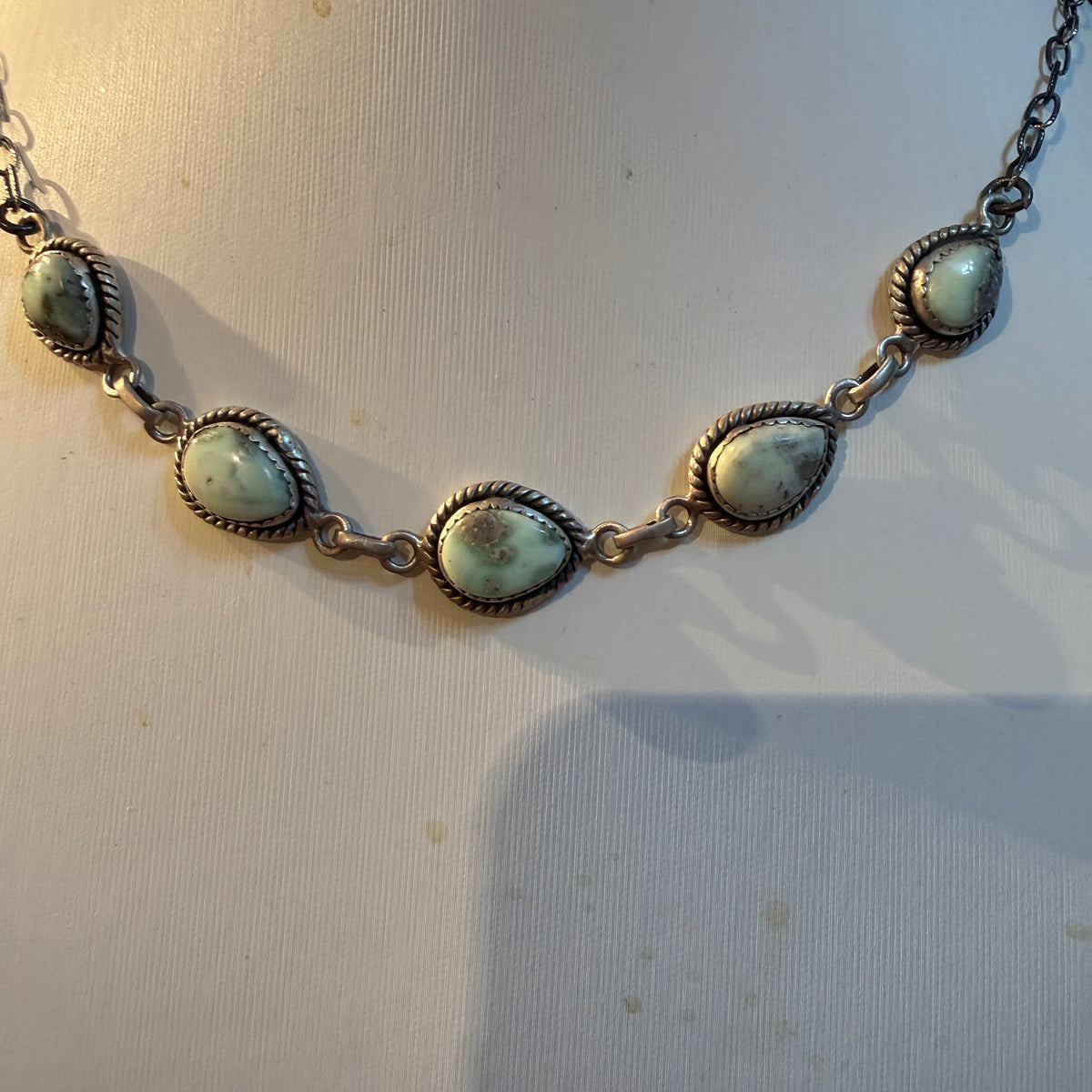 Paloma Turquoise Gemstone 16 Inch Choker Necklace in Sterling Silver Wild West Boho