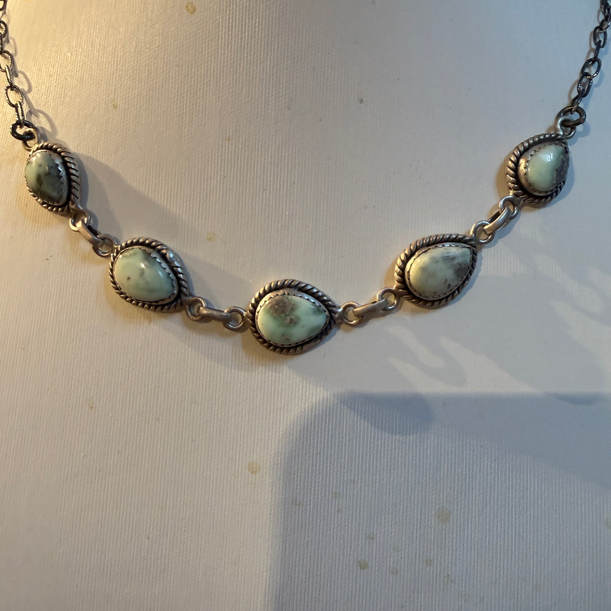 Paloma Turquoise Gemstone 16 Inch Choker Necklace in Sterling Silver Wild West Boho